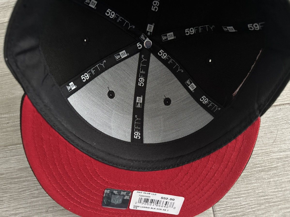 Hat Club × NFL × New Era Las Vegas Raiders Hat Club New Era Black Red Fitted Sz 7 3/8 Size ONE SIZE - 9 Thumbnail