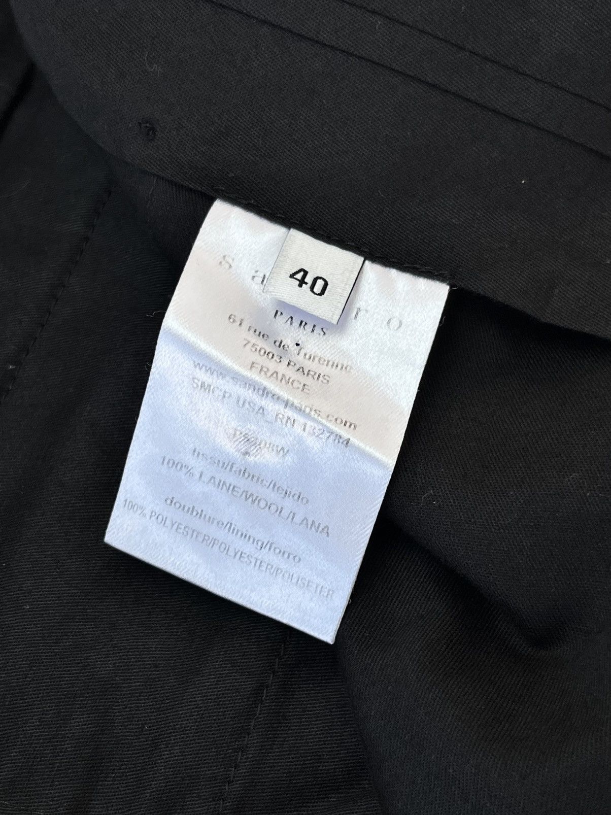 Sandro Sandro Paris Wool Suit Blazer + Trousers Size 50R - 15 Thumbnail