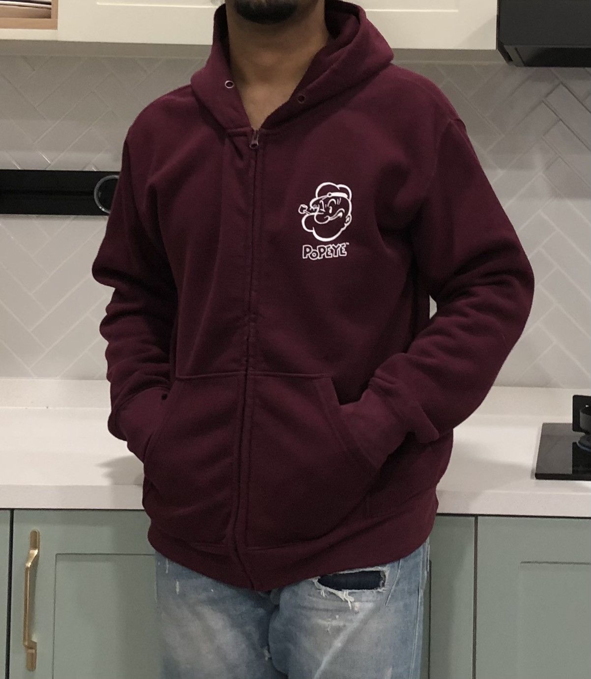 Cartoon Network Popeye Zip-up Hoodie Sweatshirt Size US L / EU 52-54 / 3 - 4 Thumbnail