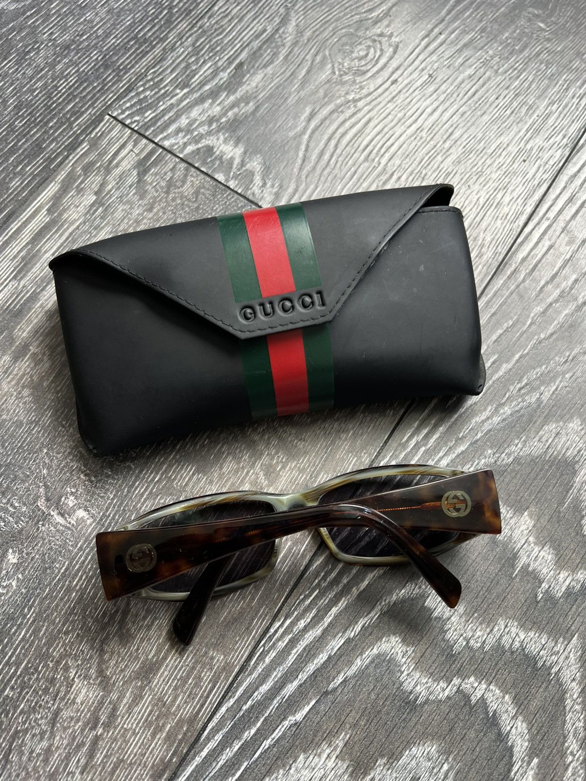 GUCCI GG Square Sunglasses Green Lenses GG2523/S