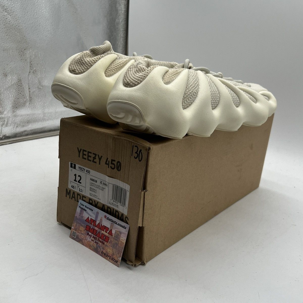 Adidas Yeezy 450 cloud white Size US 12 / EU 45 - 5 Thumbnail