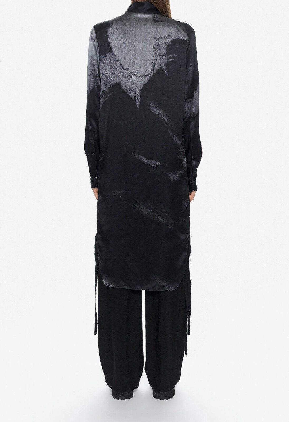 Ann Demeulemeester Ann Demeulemeester Rada Print Detail Silk Long Shirt Size XS / US 0-2 / IT 36-38 - 2 Thumbnail