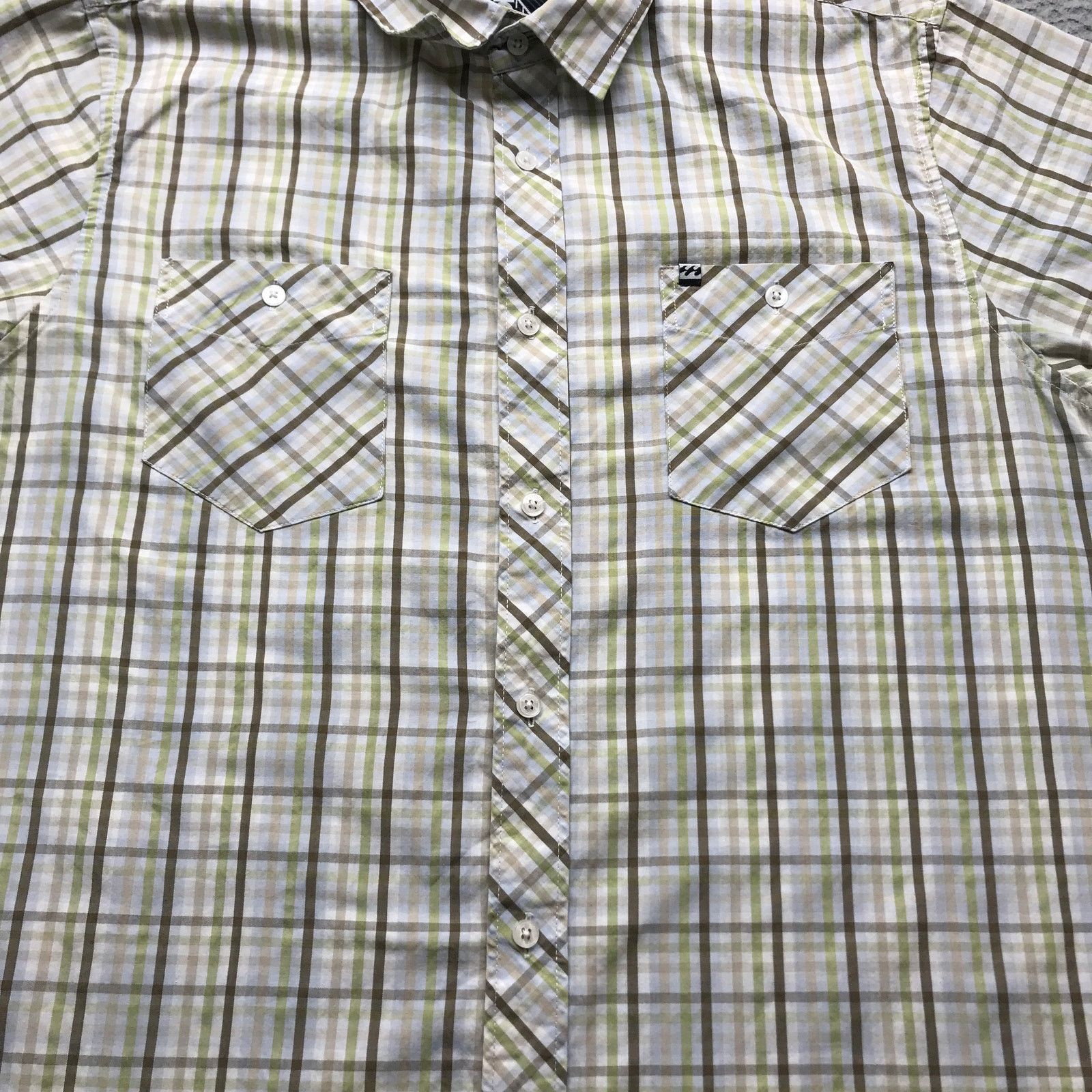 Billabong Billabong Short Sleeve Button Up Graph Shirt Mens XL White Size US XL / EU 56 / 4 - 9 Thumbnail