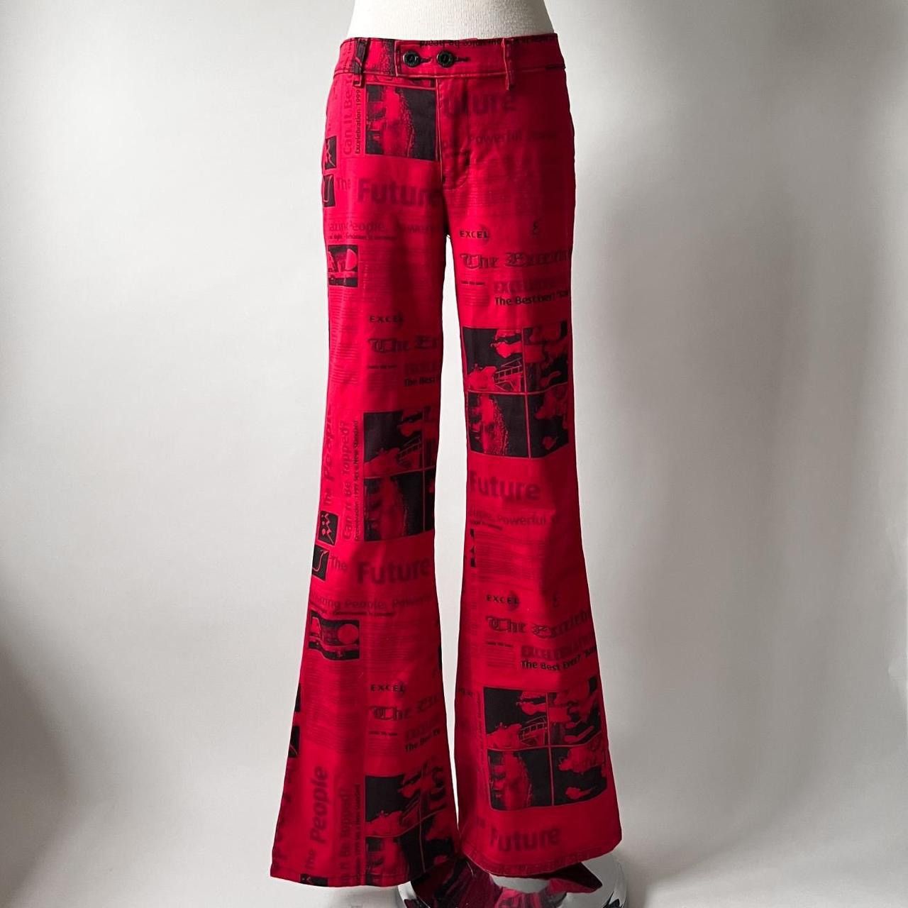 Vintage Vintage Newsprint Pants Size 27" / US 4 / IT 40 - 1 Thumbnail