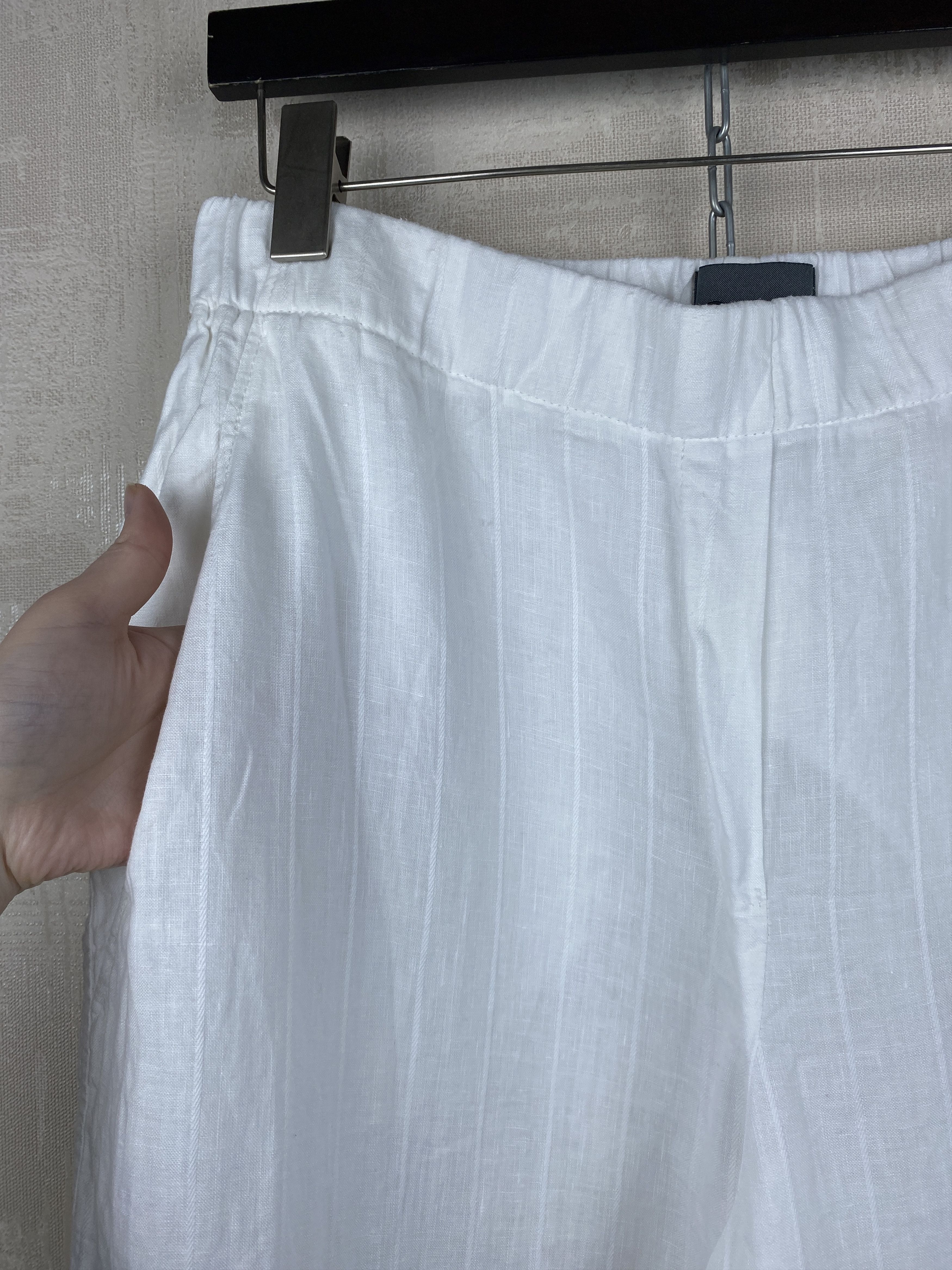 Other Oska Linen White Relaxed Boho Trousers Pants Size 27" / US 4 / IT 40 - 6 Thumbnail