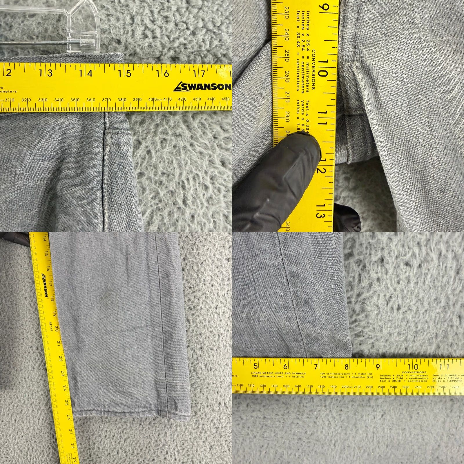 Levi's Levi's 501 Jeans Mens 33x30 Gray Straight Leg Button Fly Denim Original Fit Size US 33 - 8 Thumbnail