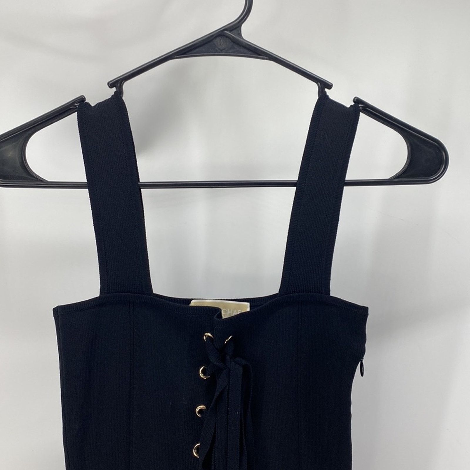 Michael Kors Michael Kors mini ribbed gold accent lace up front black Size XXS / US 00 / IT 34 - 3 Thumbnail