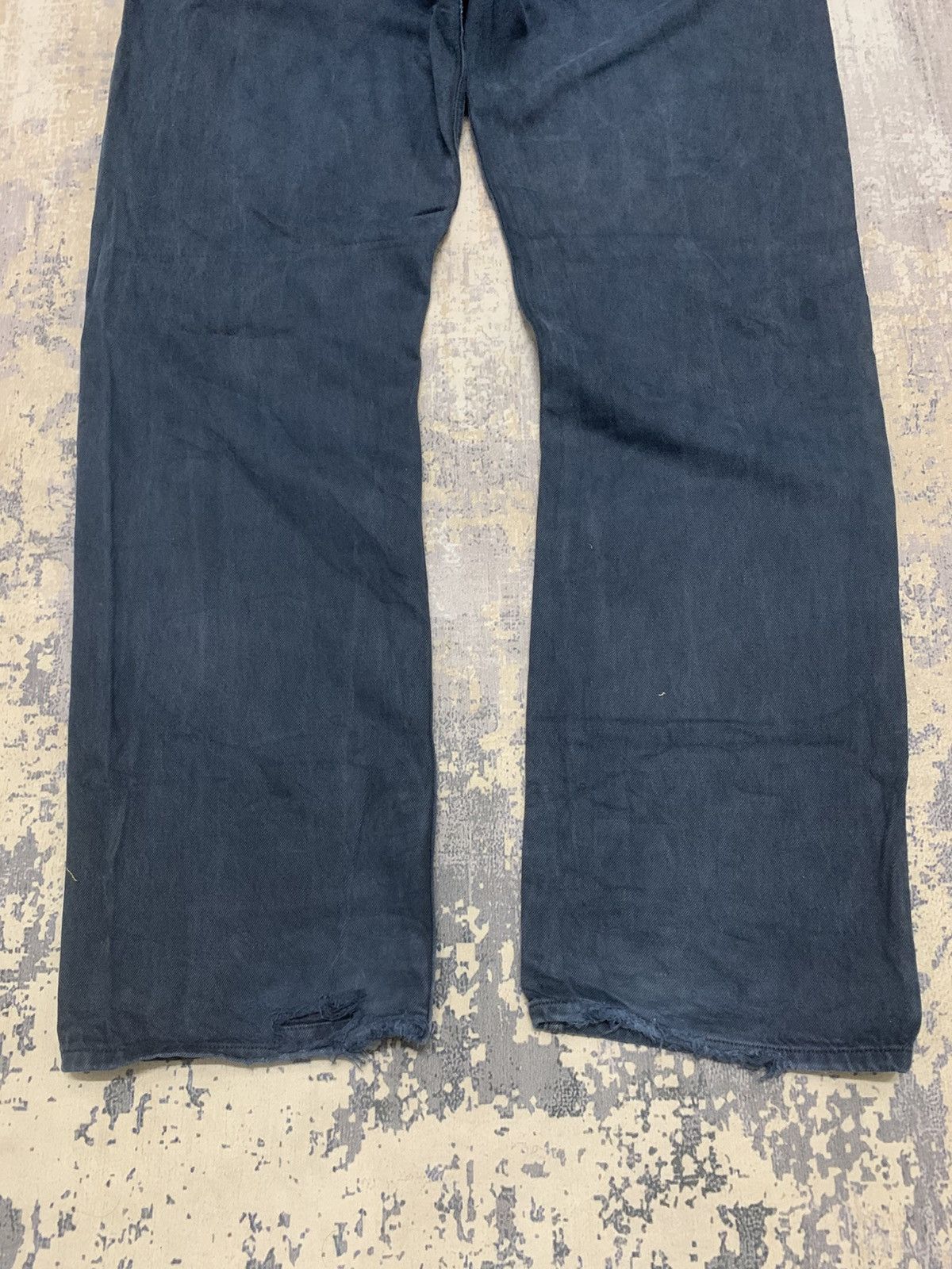 Levi's Levi’s 501 Super Black Y2K Distressed Denim Size US 38 / EU 54 - 9 Thumbnail