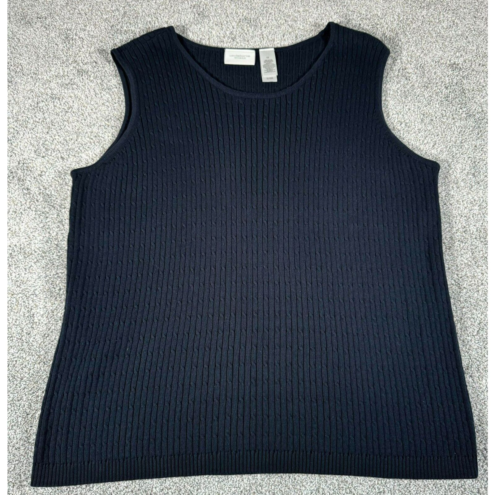 Other Liz Claiborne Knit Tank Top Sweater Womens 1X Plus 90s Y2K Size XL / US 12-14 / IT 48-50 - 1 Thumbnail