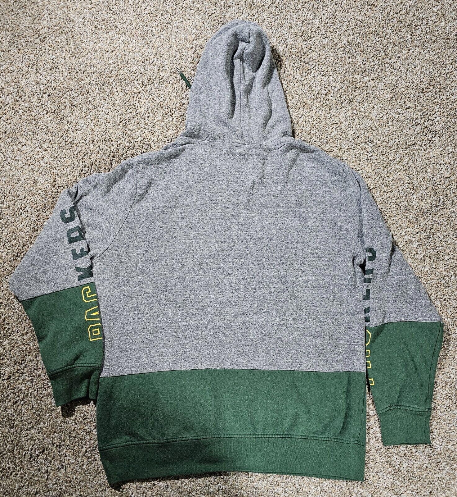 Designer Green Bay Packers NFL Team Apparel Men's L Hoodie Green Gray Size ONE SIZE - 9 Thumbnail
