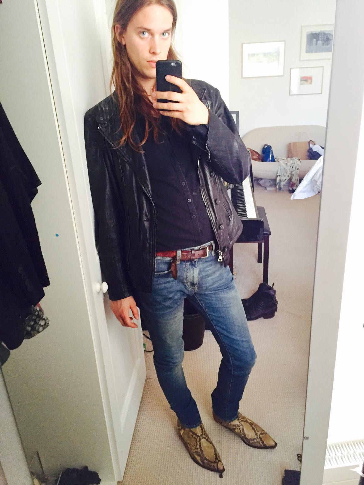 John Varvatos "Ringo Star" asymmetrical biker leather jacket Size US M / EU 48-50 / 2 - 4 Thumbnail
