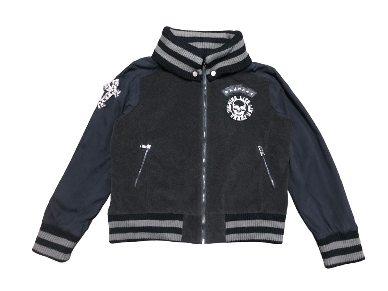 If Six Was Nine × Japanese Brand Dig Deep Embroidered Skull Crossbone Varsity Jacket Size US L / EU 52-54 / 3 - 2 Thumbnail