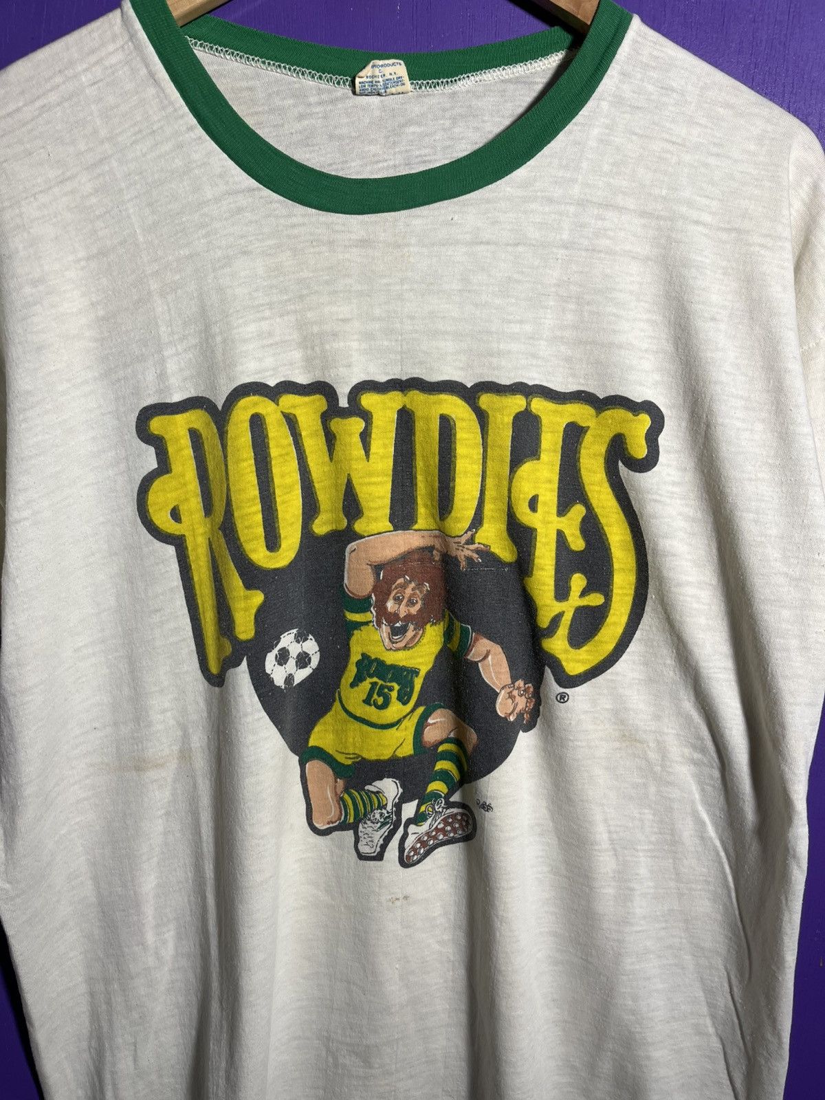 Champion × Vintage Vintage 70s Champion Rowdies kick in the grass ringer tee Size US XL / EU 56 / 4 - 3 Thumbnail