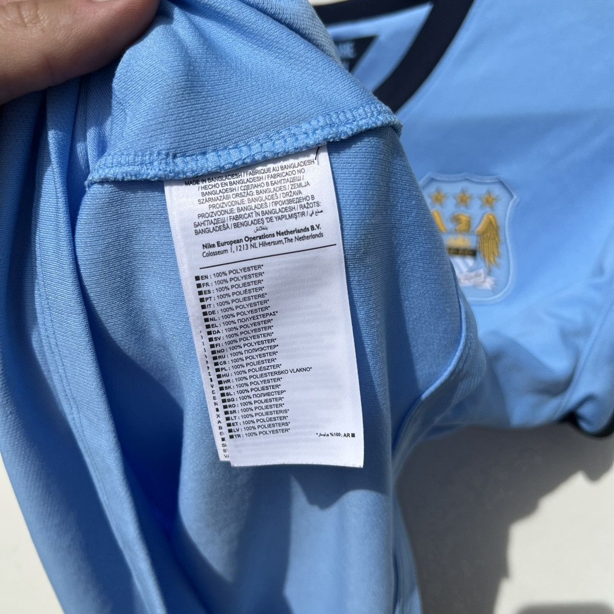 Nike Manchester City 2014 2015 Football Shirt Soccer Jersey Nike Size L / US 10 / IT 46 - 6 Thumbnail