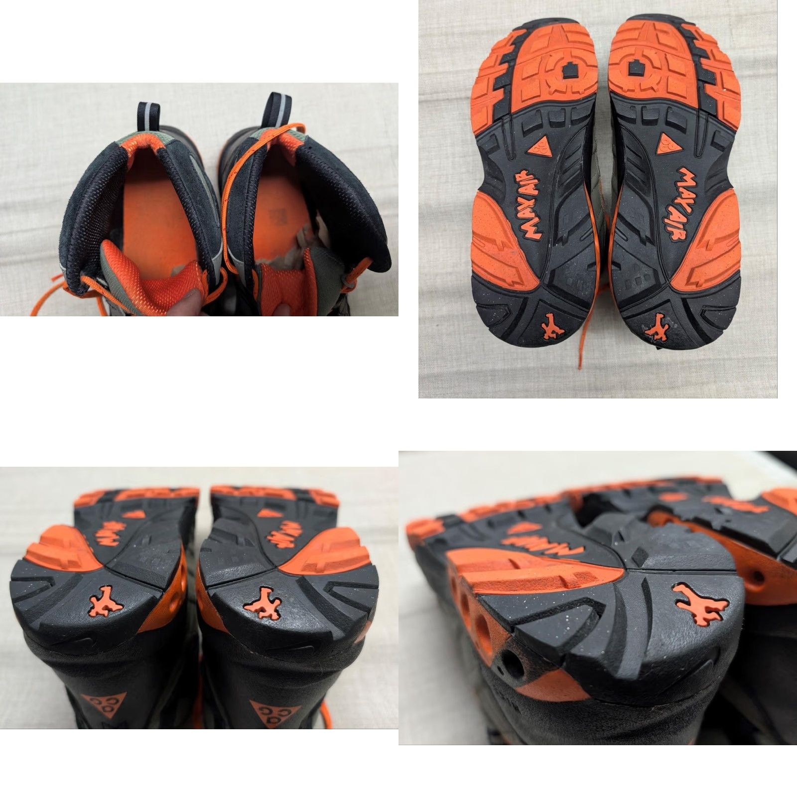 Nike VINTAGE NIKE ACG MENS SIZE 15 US ORANGE MAX AIR UMARA HIKE BOOT 414976-300 Size US 15 / EU 48 - 8 Thumbnail