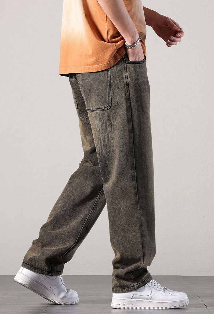 Japanese Brand × Jean Versatile washed distressed loose straight jeans Size US 32 / EU 48 - 5 Thumbnail