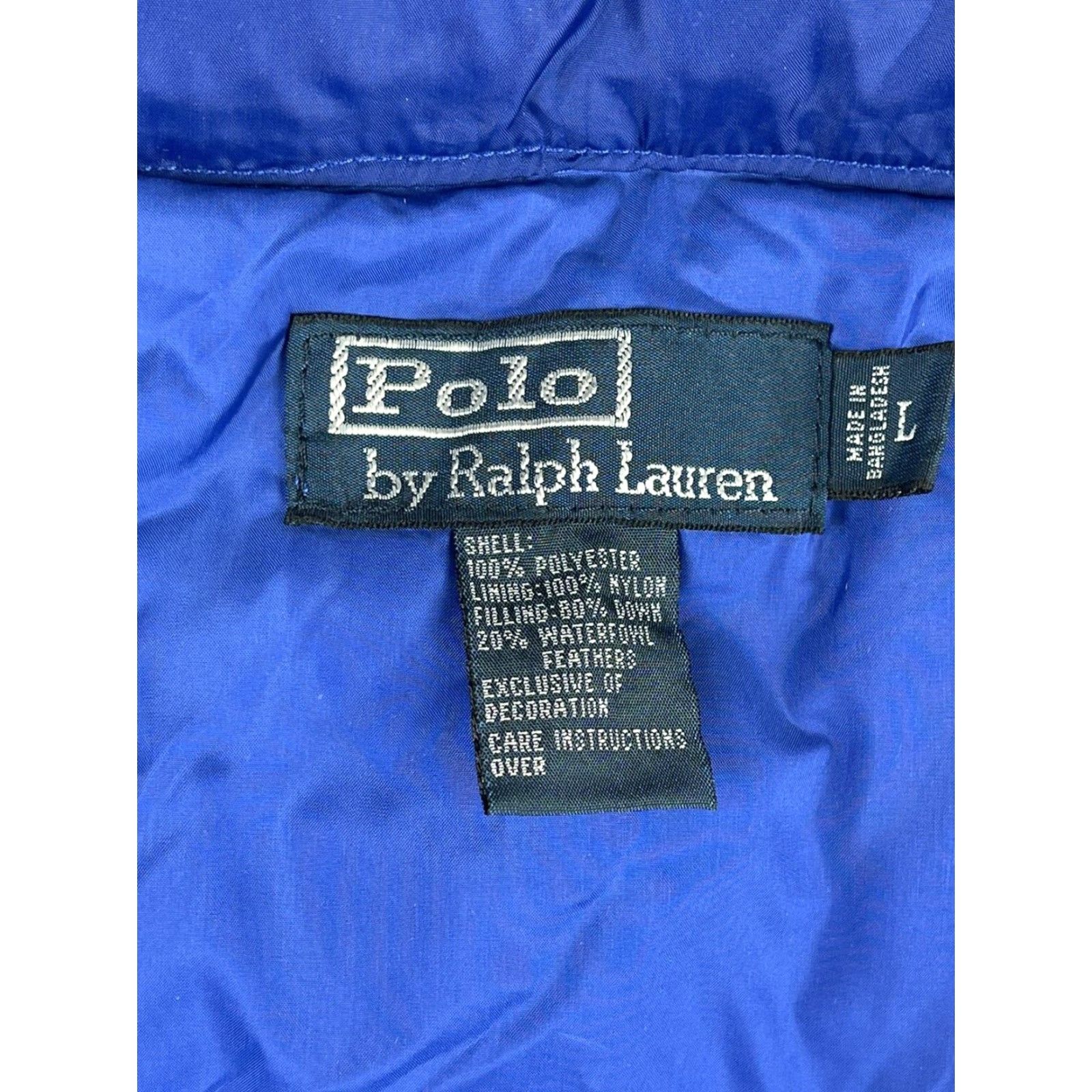 Polo Ralph Lauren VINTAGE Polo Ralph Lauren Puffer Jacket Coat Down Nylon Quilted Hooded 90s Ski Men L Blue - Mens Size US L / EU 52-54 / 3 - 3 Thumbnail