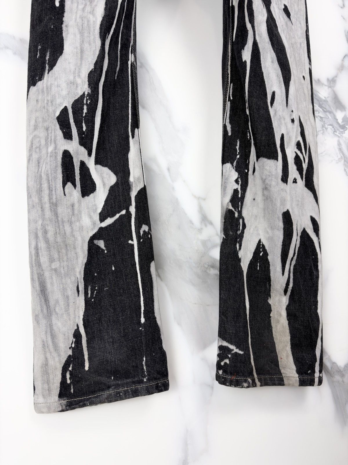 Rick Owens FW16 Rick Owens DRKSHDW Bleach Vomit Detroit Denim Jeans Size US 32 / EU 48 - 7 Thumbnail