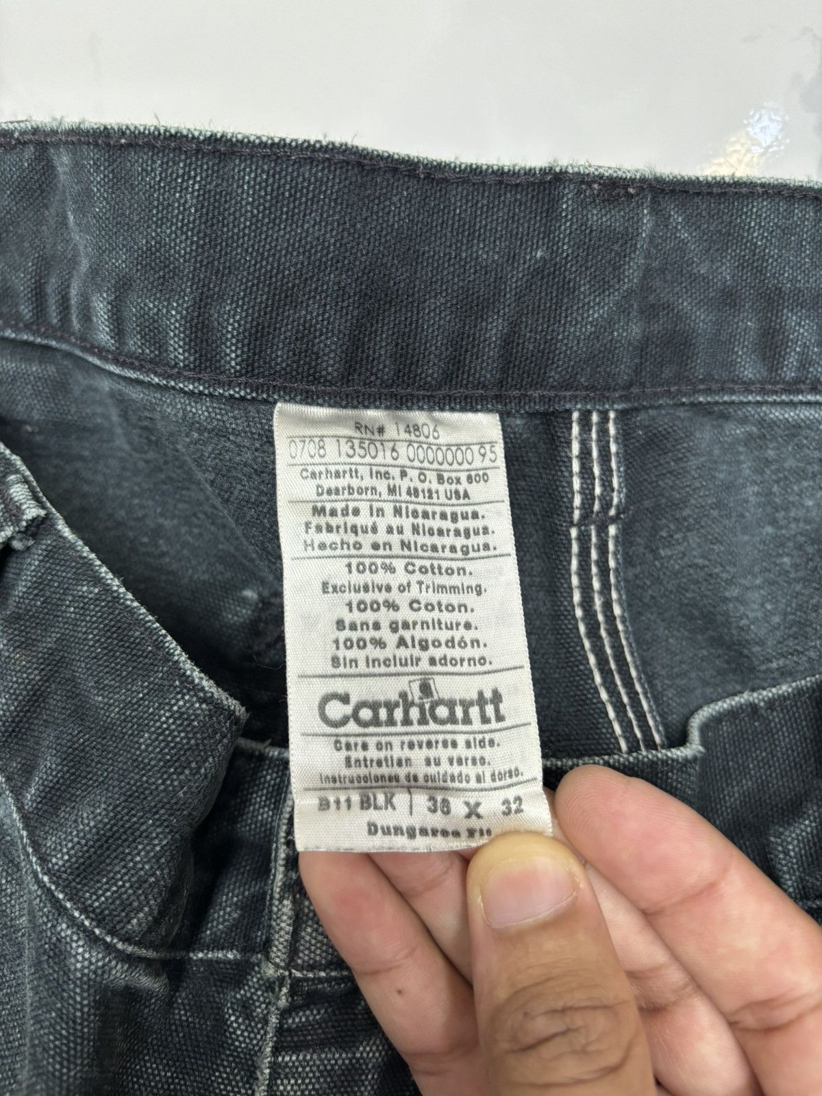 Kapital CARHARTT THRASHED DISTRESSED TYE DYE CUT LEG BAGGY JEANS Size US 36 / EU 52 - 11 Thumbnail