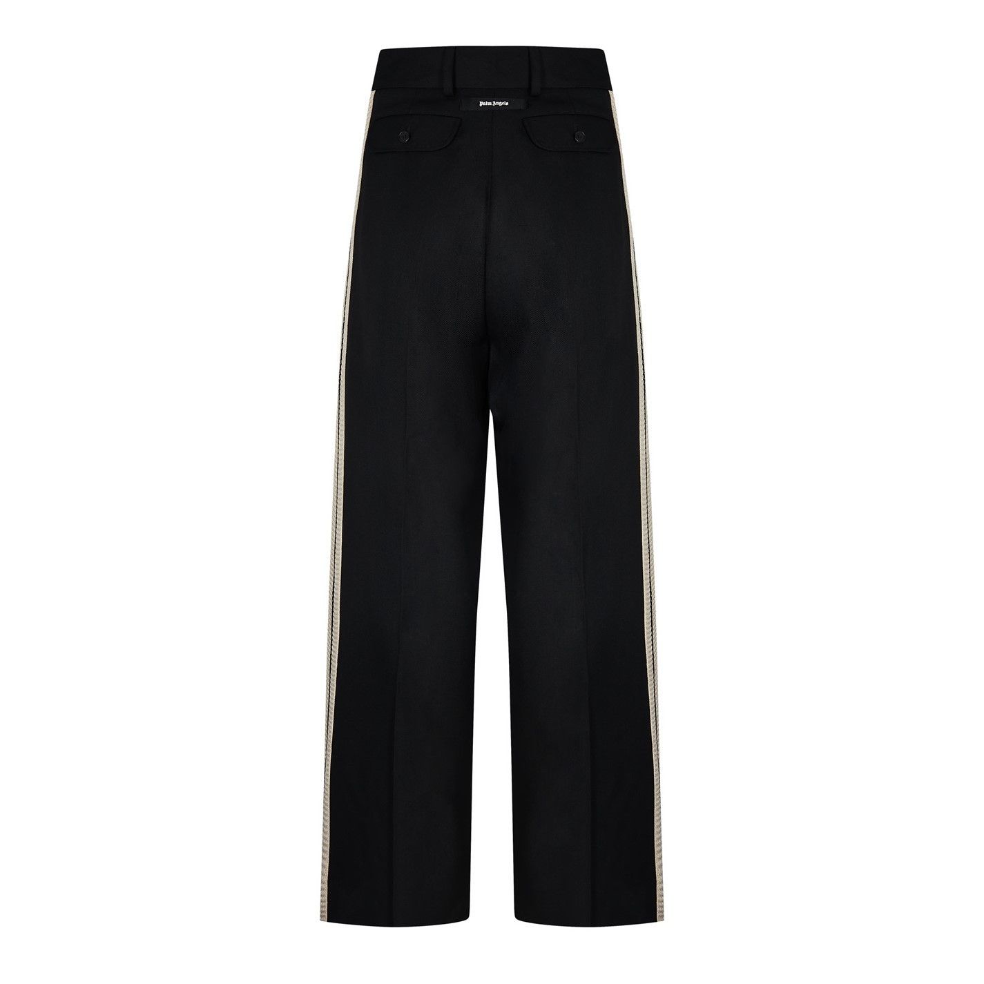 Palm Angels o1g2r1mq0325 knit Tape Straight Trouser in Black & Beige Size 27" / US 4 / IT 40 - 2 Thumbnail