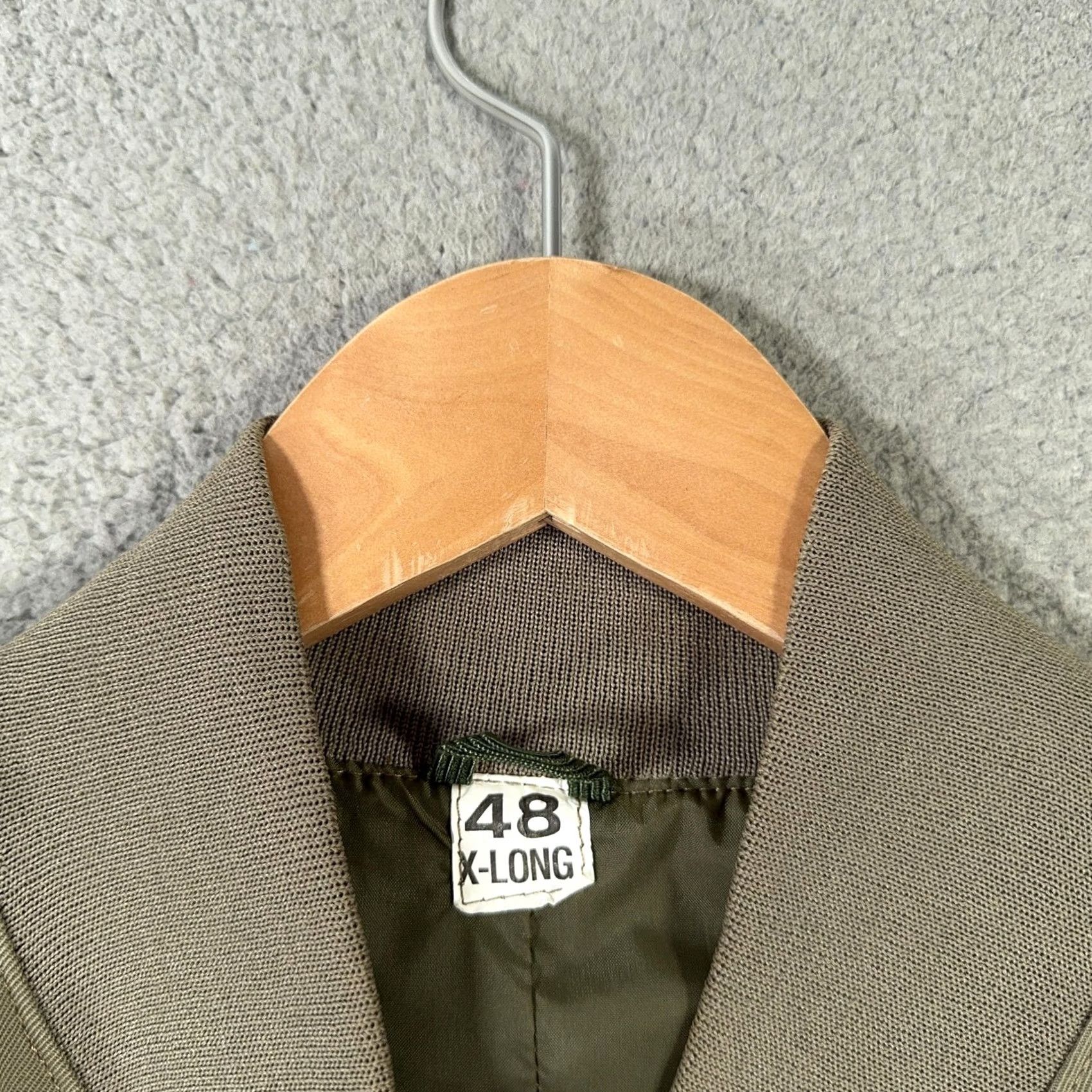 Olive VINTAGE USMC Marine Corps jacket Mens 48 X-Long Olive Green Wool Zip Epaulets Military 90s Made USA Size US M / EU 48-50 / 2 - 3 Thumbnail