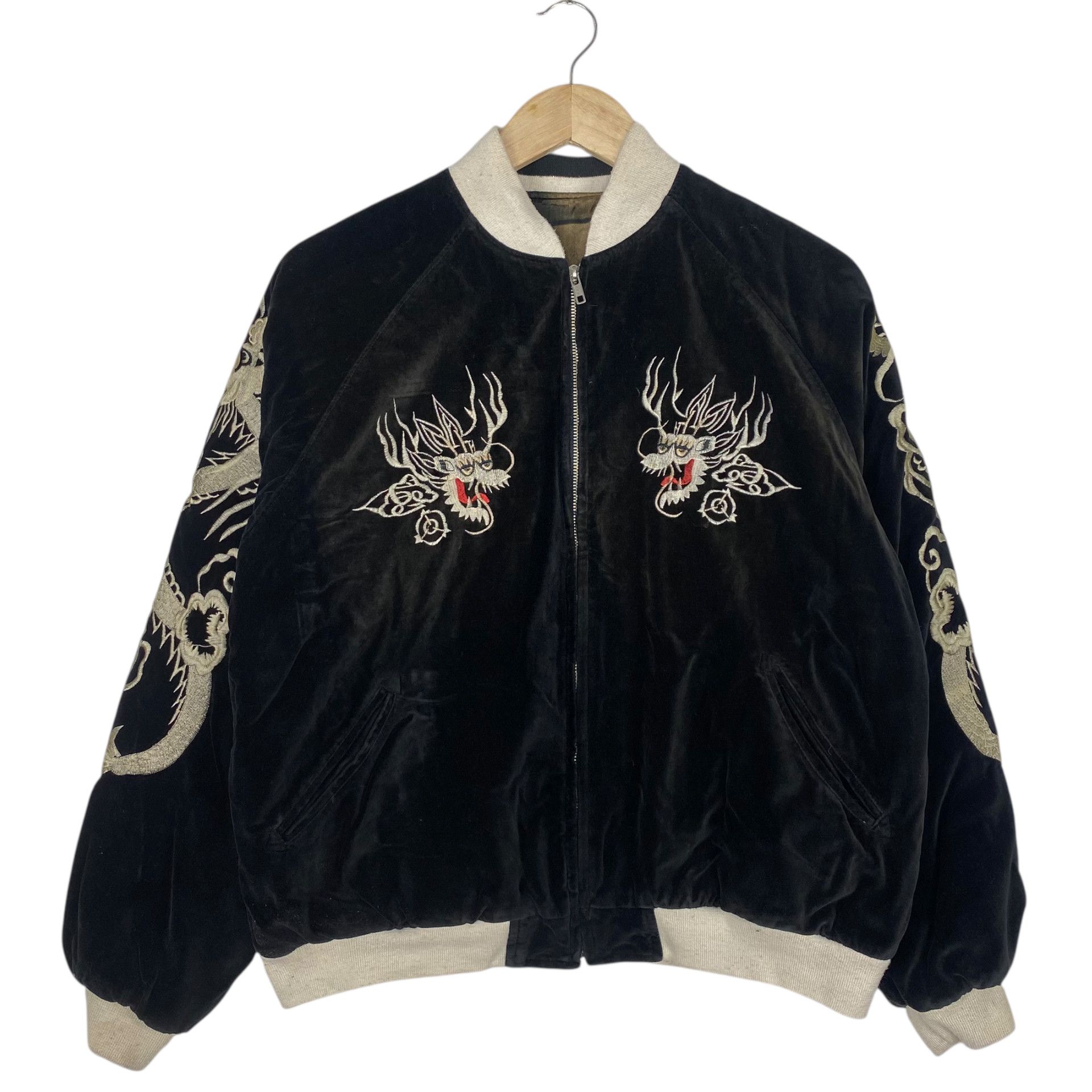 Toyo Enterprises 💥 VINTAGE DRAGON SUKAJAN VELVET JACKET Size US M / EU 48-50 / 2 - 6 Thumbnail