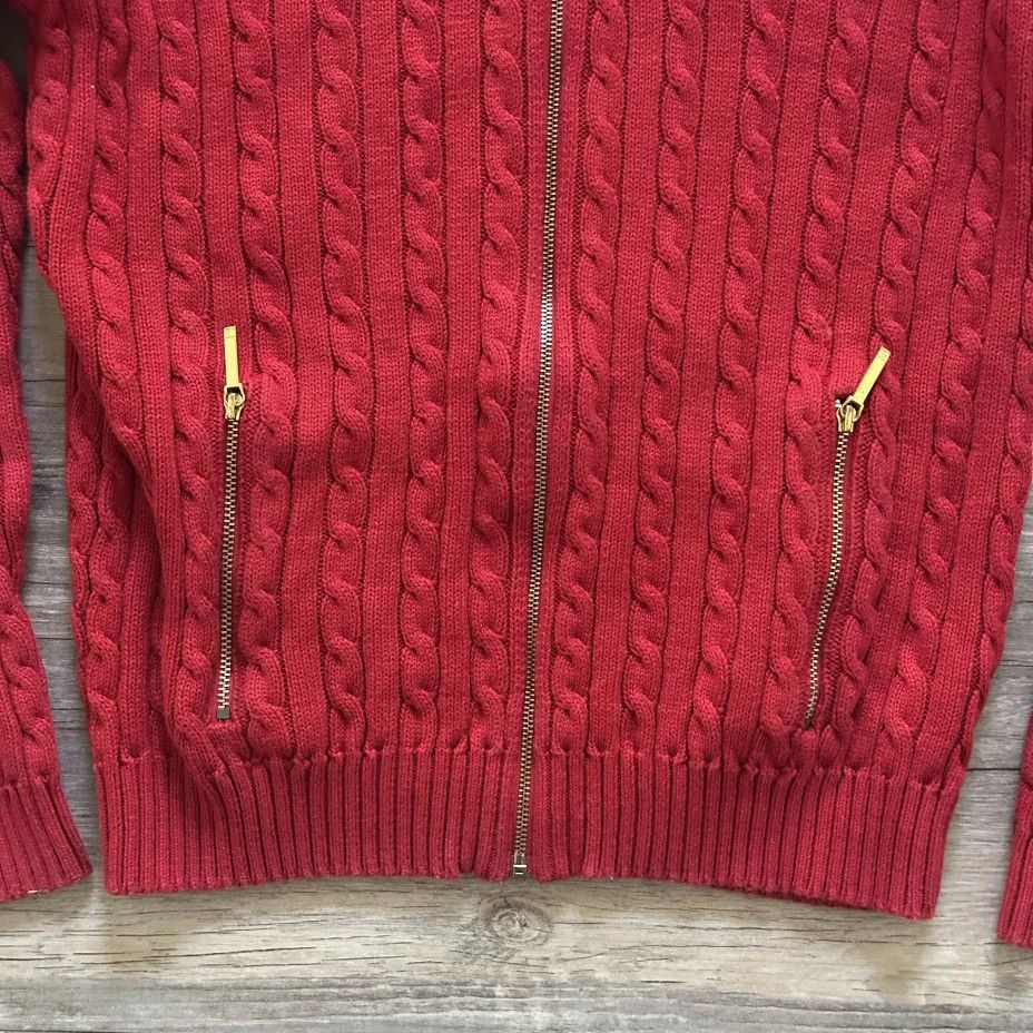 Lauren Ralph Lauren Vintage Lauren Ralph Lauren Cable Knit Crest Sweater Size M / US 6-8 / IT 42-44 - 2 Thumbnail