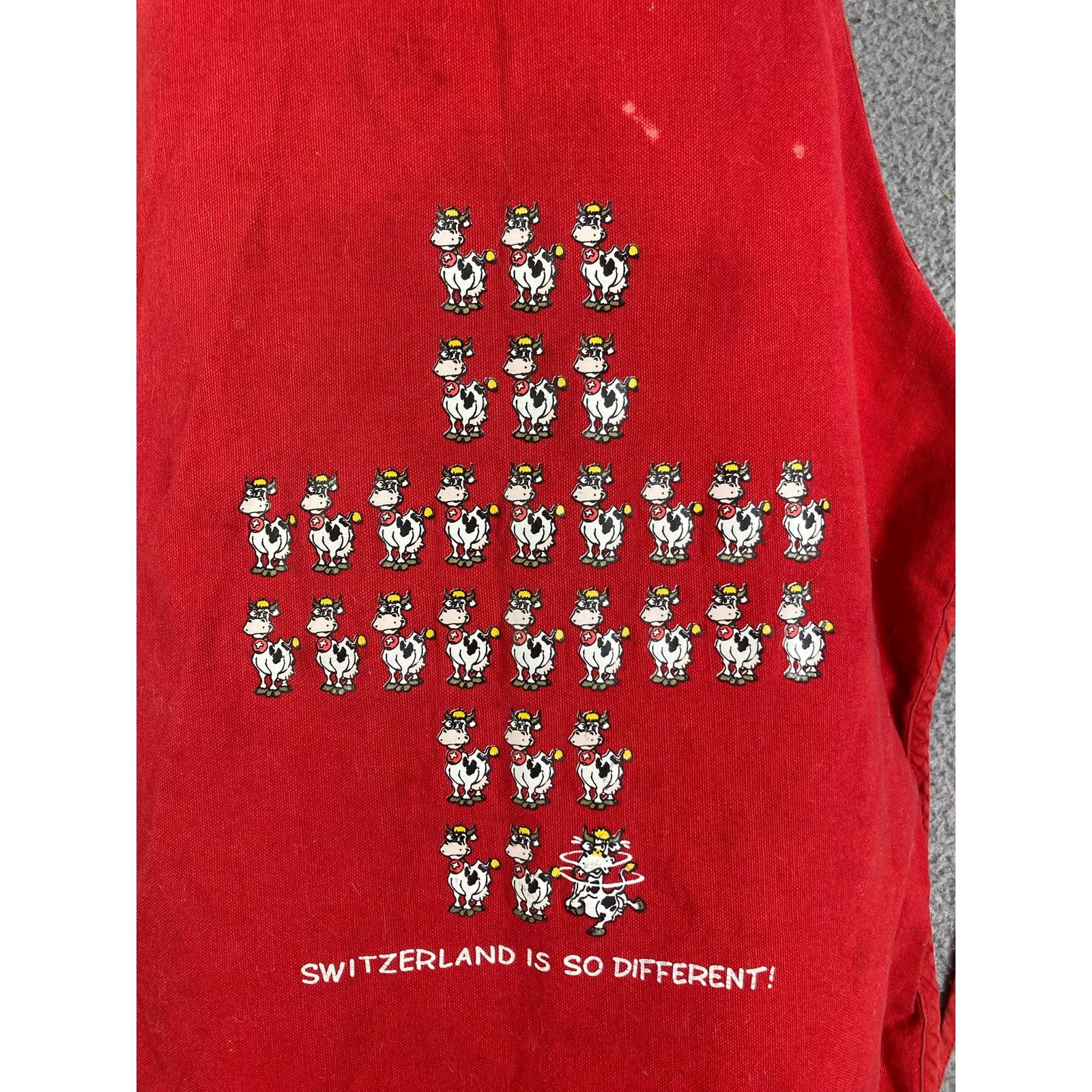 Other Swiss Apron Kitchen Vintage Hostess Red Sink Cook Cooking Size ONE SIZE - 4 Thumbnail