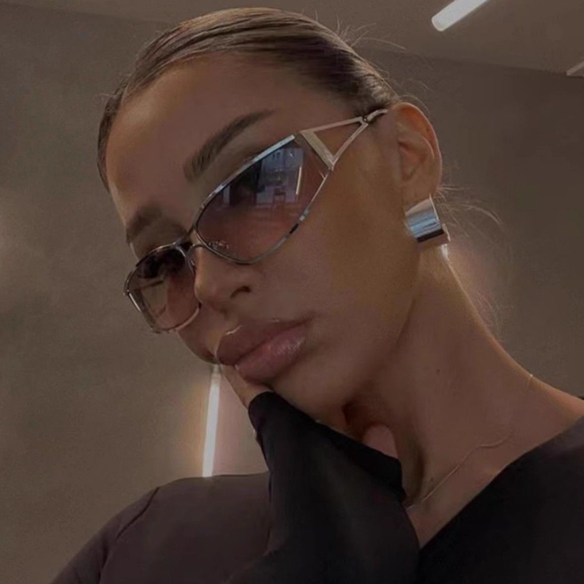 VIBE Vintage Street ins style custom avant-garde sunglasses Size ONE SIZE - 5 Thumbnail
