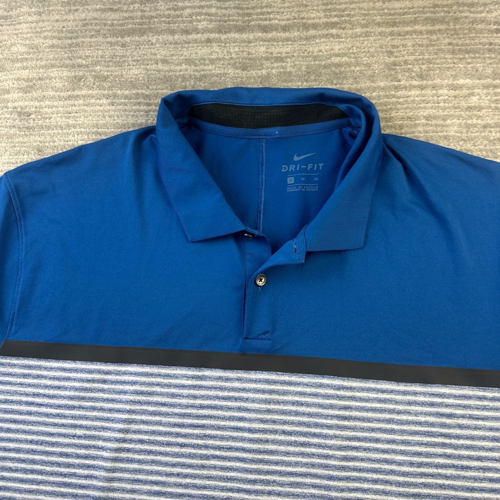 Nike Nike Tiger Woods Polo Shirt Mens XL Blue Golf Dri Fit Size US XL / EU 56 / 4 - 3 Thumbnail