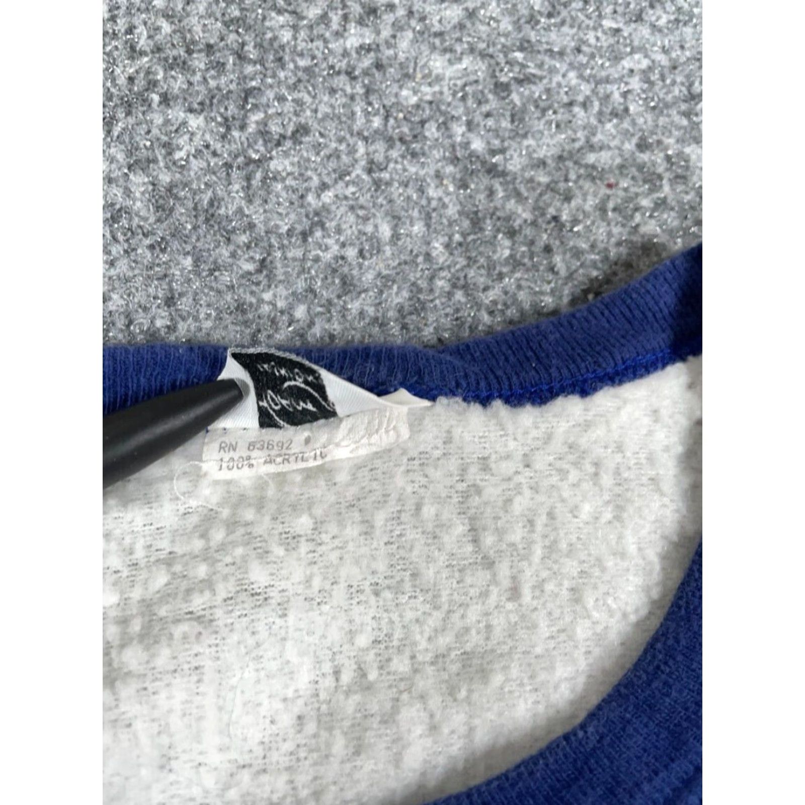 Vintage Vintage 90s Tiger Collage Print Ringer Sweatshirt Women's XL White Blue Retro Casual Activewear Size XL / US 12-14 / IT 48-50 - 7 Thumbnail