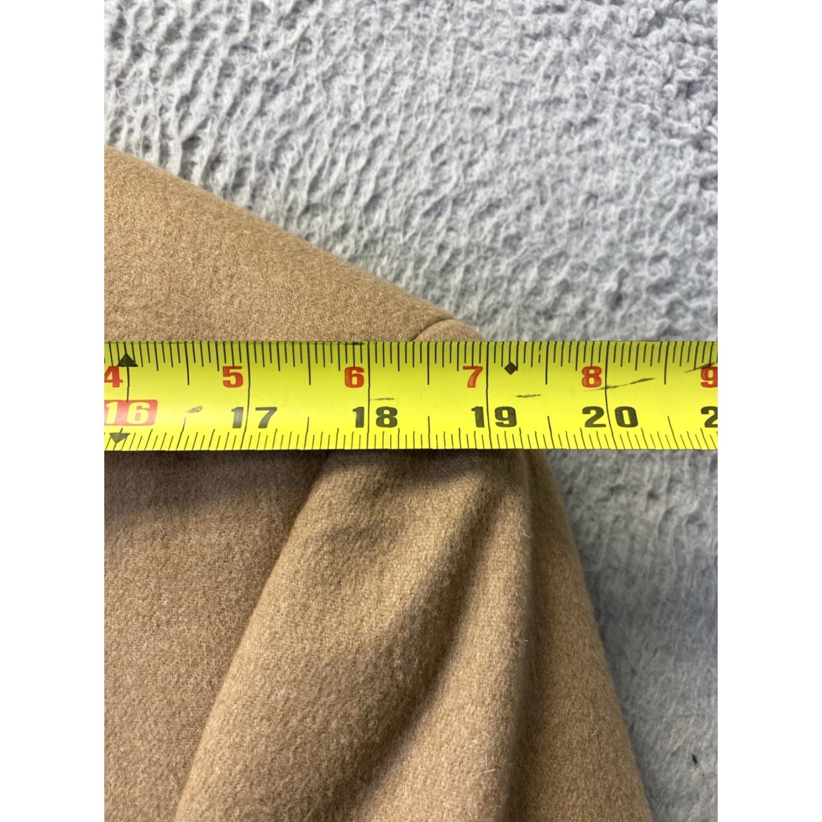 Tasso Elba VINTAGE Tasso Elba Blazer Mens 42 Single-Breasted Suit Jacket Formal Beige Camel Hair US 80s Size 42R - 7 Thumbnail
