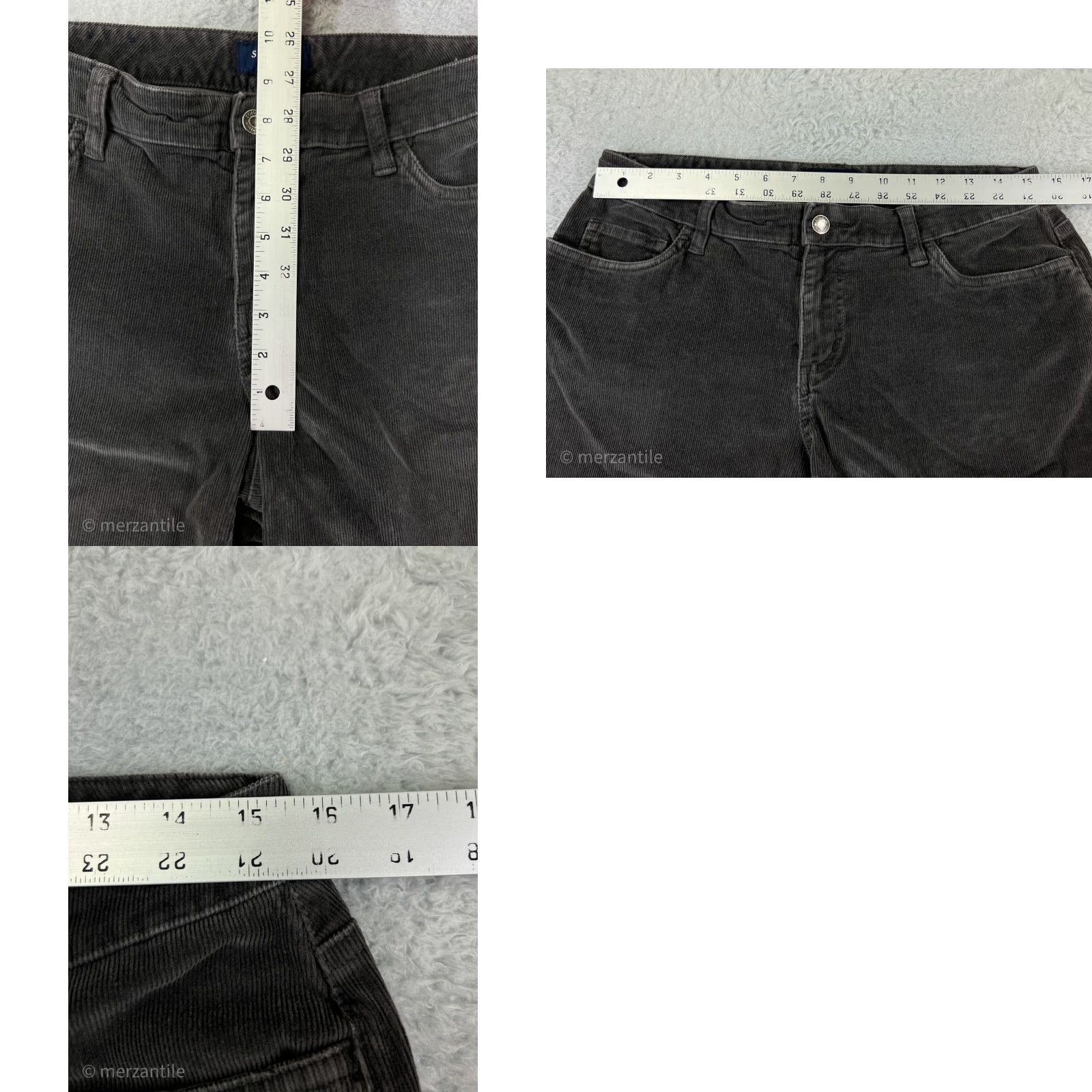 Vintage Sonoma Pants Womens 10 Gray Corduroy Mid Rise Straight Cotton Blend Stretch Pants Size 32" / US 10 / IT 46 - 9 Thumbnail