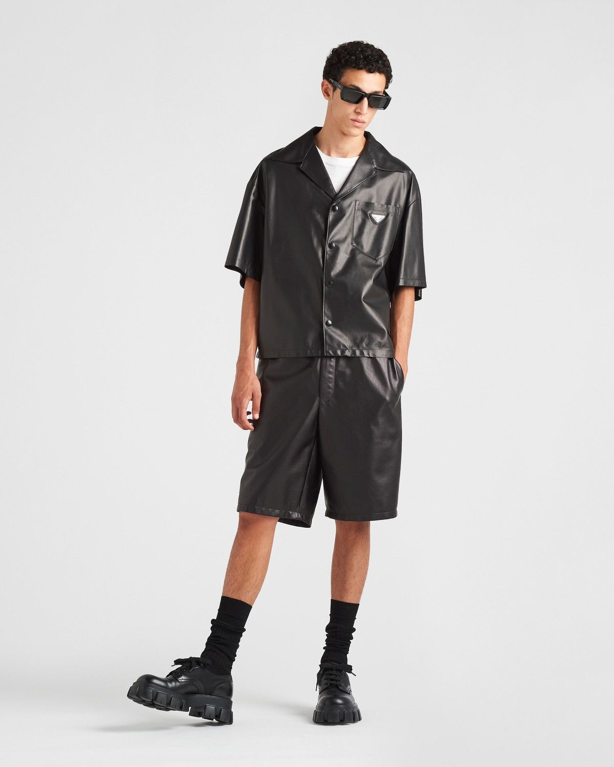 Prada Prada Nappa leather shirt Size US L / EU 52-54 / 3 - 8 Thumbnail