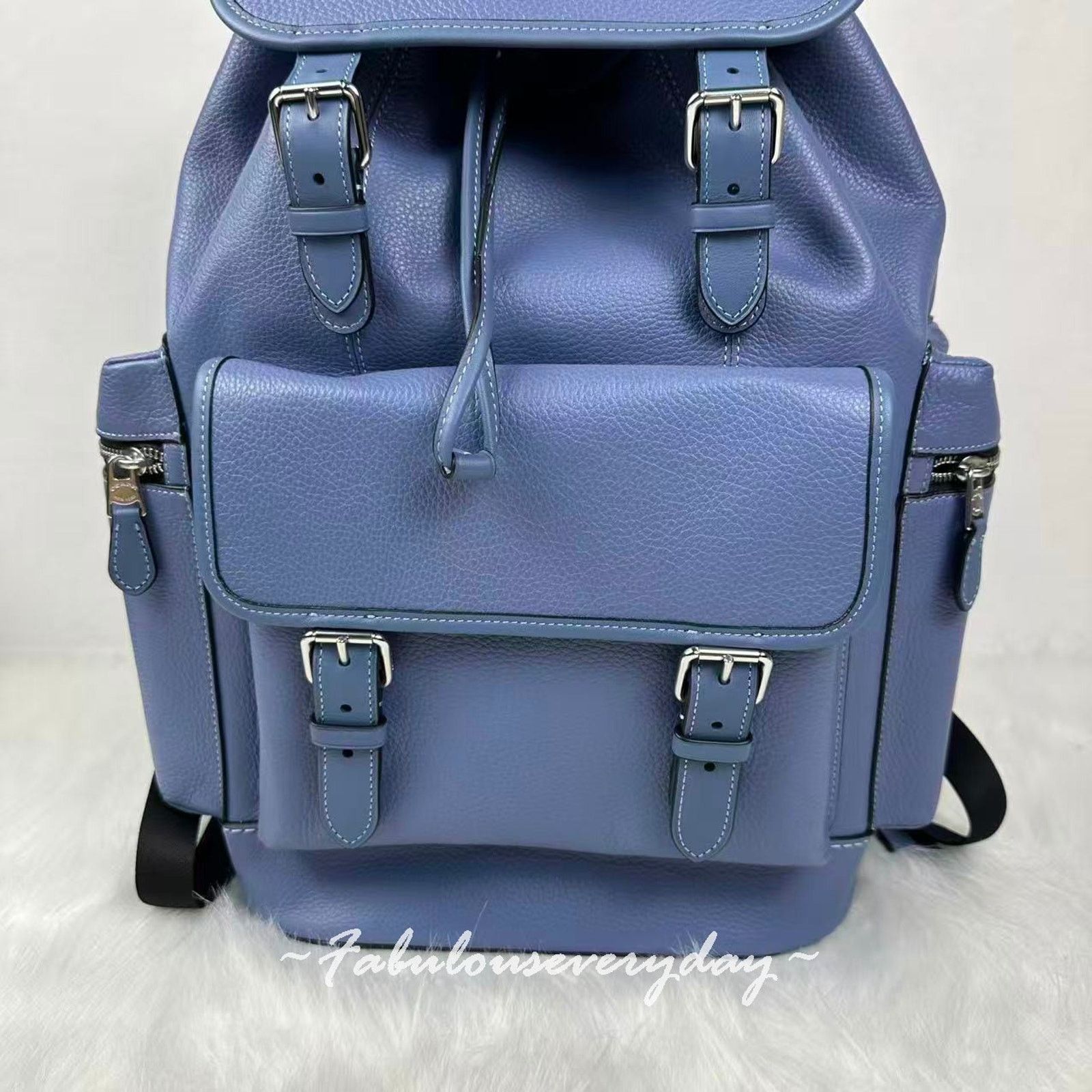 Coach Coach Men's Sprint Backpack Leather/Silver/Light Denim CBI11 Size ONE SIZE - 4 Thumbnail