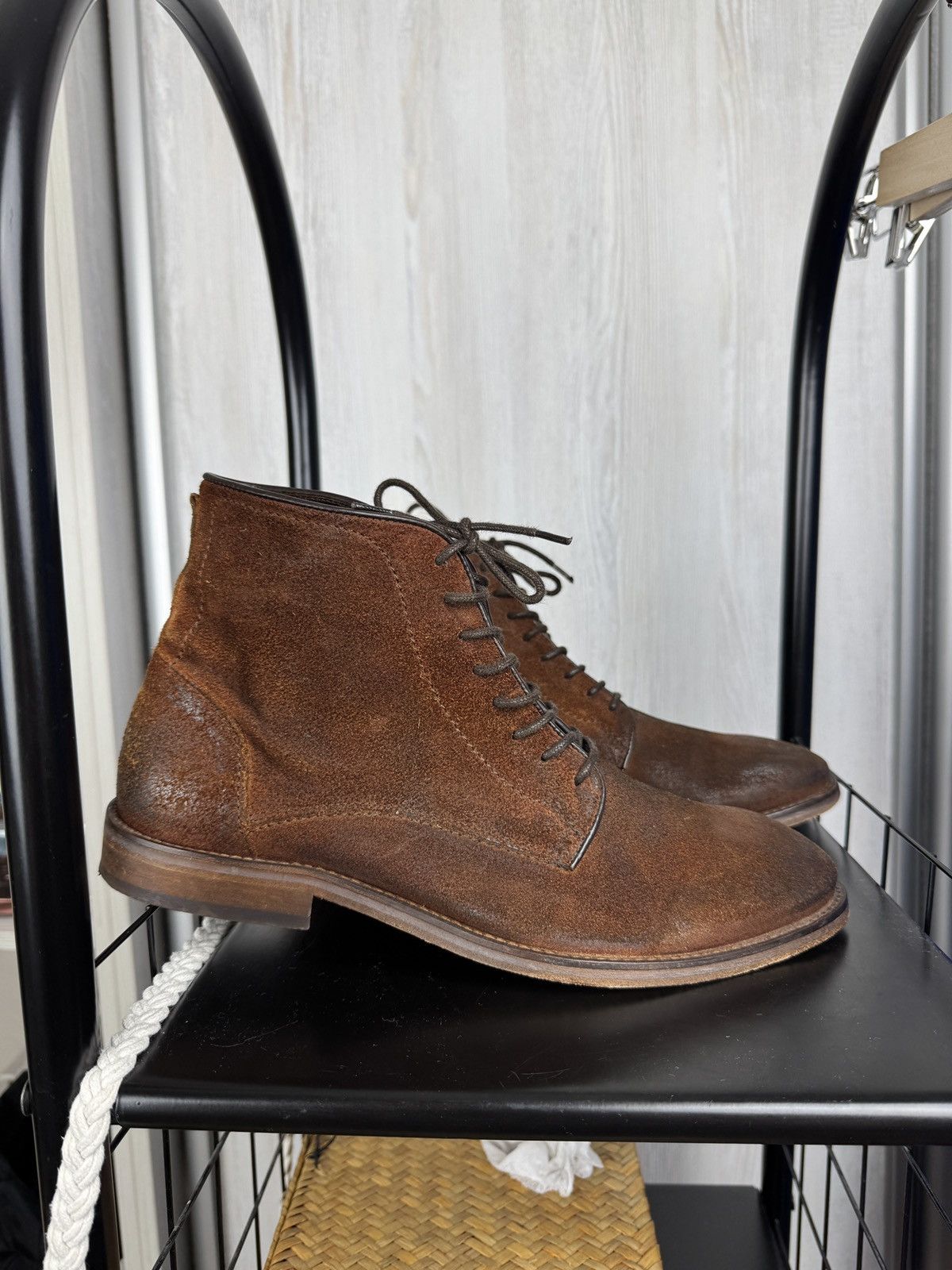 H By Hudson Hudson Dip Dye brown lace up smyth boots Size US 12 / EU 45 - 1 Thumbnail