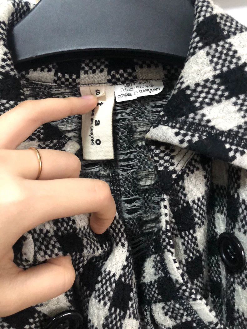 Comme des Garcons Comme Des Garcons Black and white woven plaid double-breas Size S / US 4 / IT 40 - 4 Thumbnail