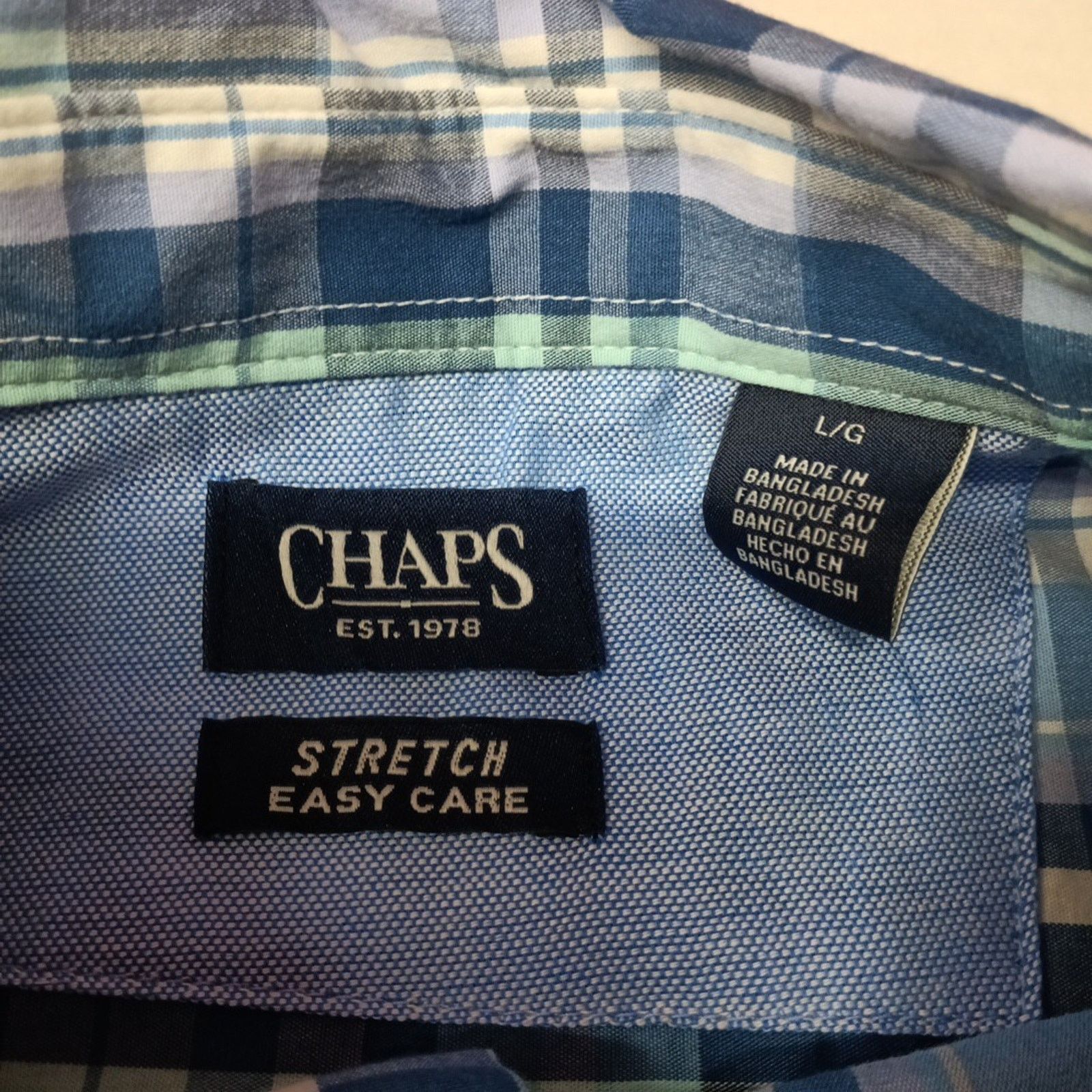 Chaps CHAPS Button Down Plaid Shirt Men's L Lilac Blue Multi Size US L / EU 52-54 / 3 - 5 Thumbnail