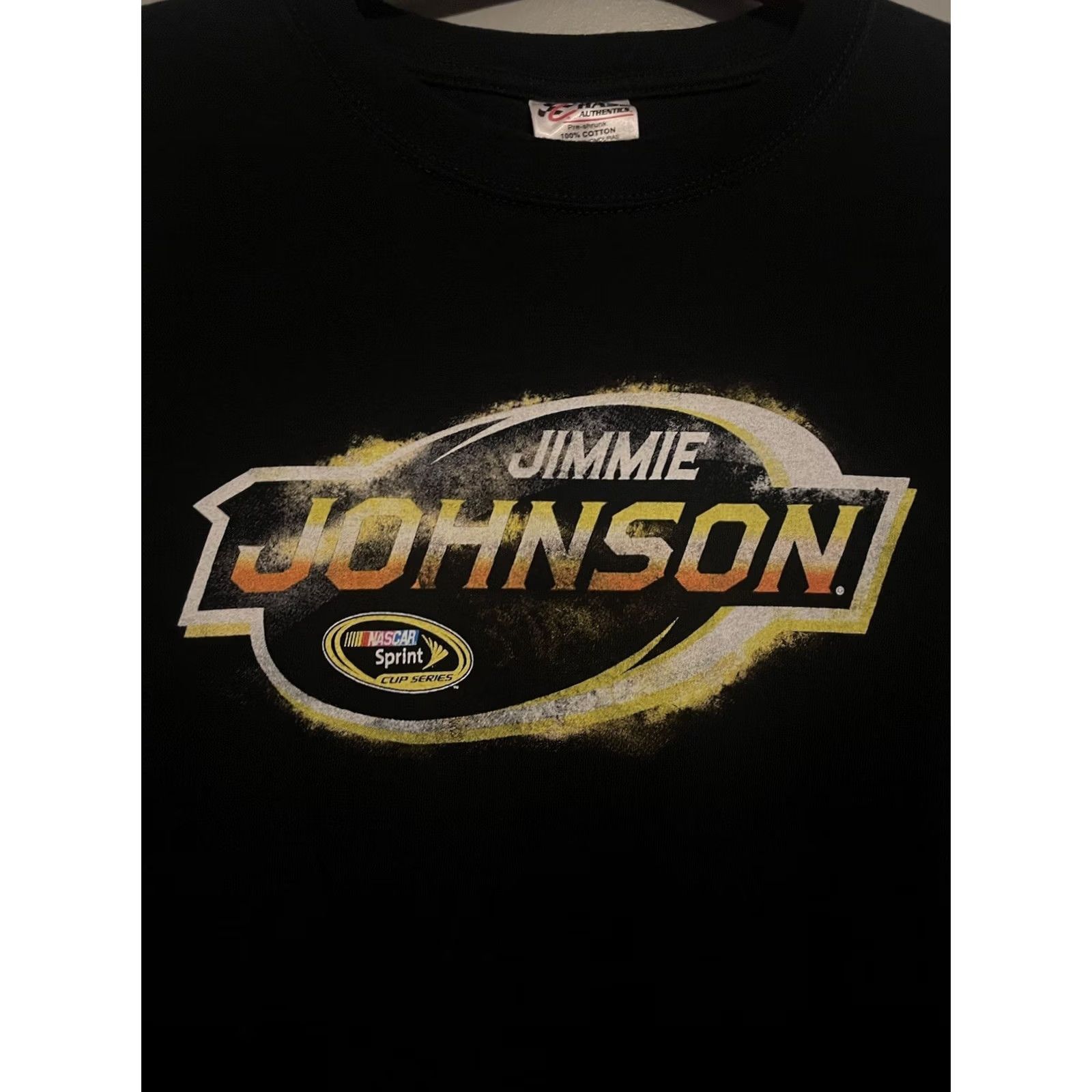 NASCAR Jimmie Johnson NASCAR Men XL T-Shirt 2012 Sprint Cup Series Schedule (E31) Black Graphic Tee Short Sleeve Cotton Round Neck Size US XL / EU 56 / 4 - 2 Thumbnail