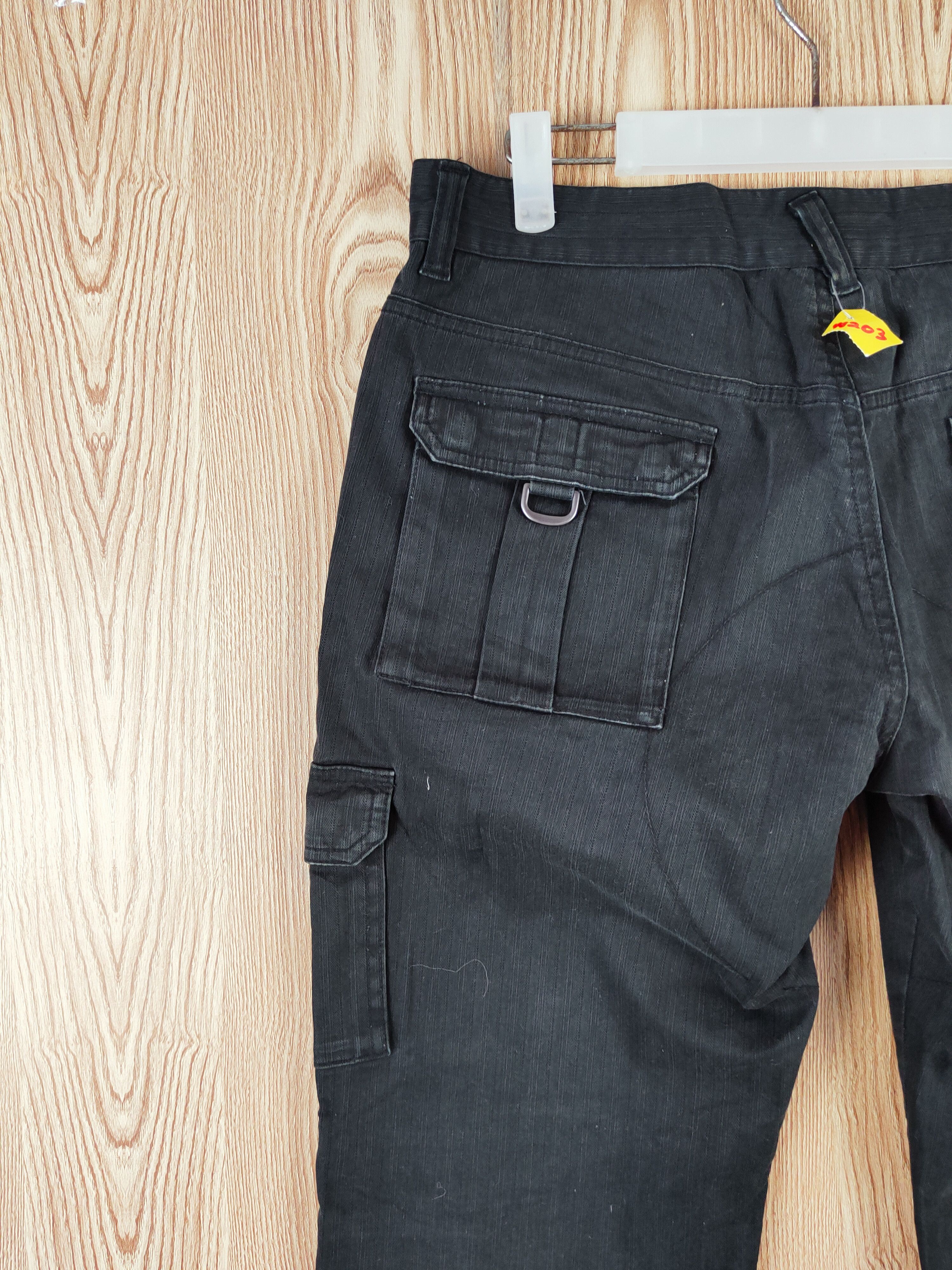 Pazzo Denim Store Black Multipocket Cargo Pants #W203