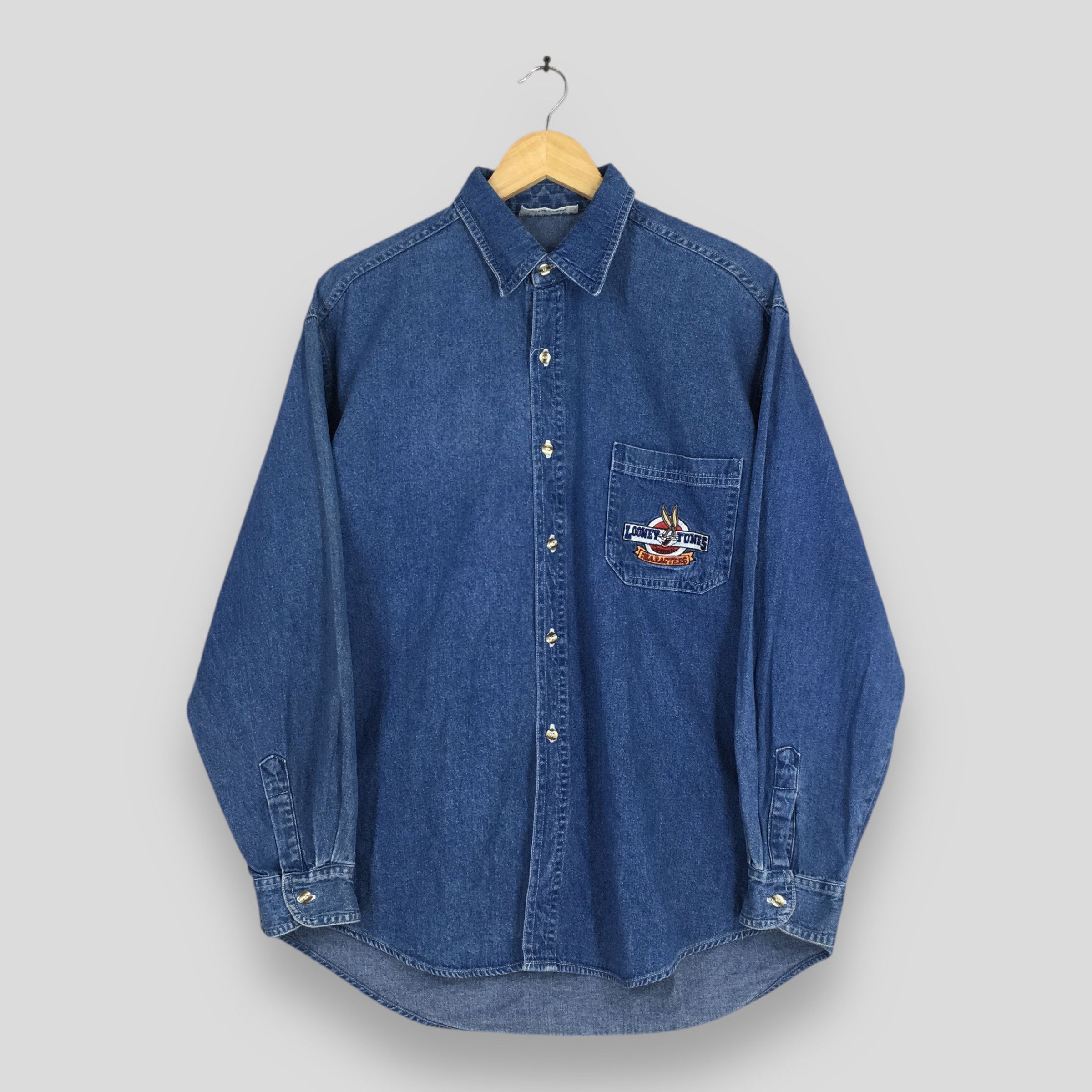 Warner Bros Vintage 90s Looney Tunes Warner Bros Studio Denim Medium Size US M / EU 48-50 / 2 - 1 Thumbnail