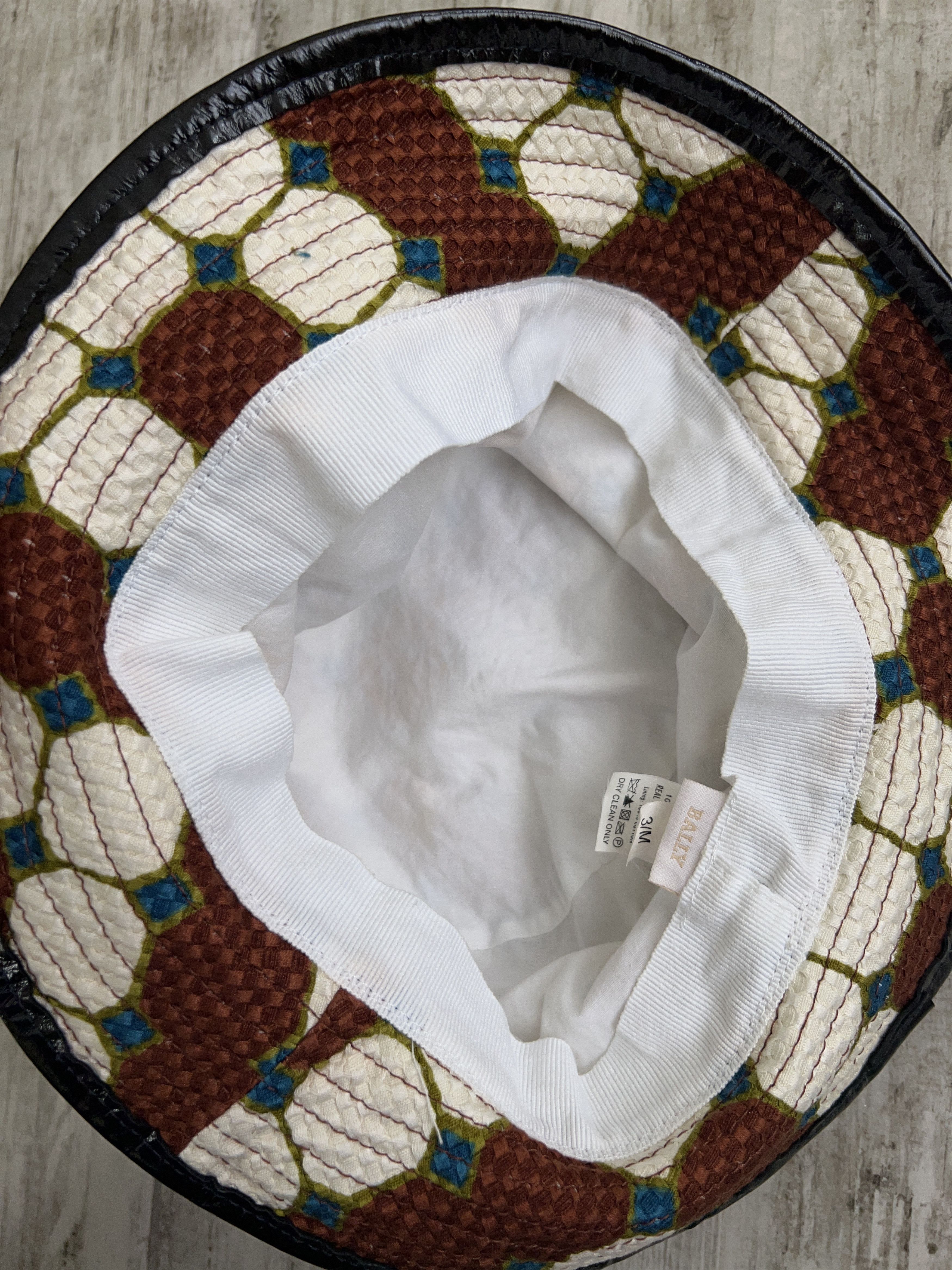 Bally × Designer Womens Bally Bucket Hat Multicolor Brown White Size 3 M Size ONE SIZE - 10 Thumbnail