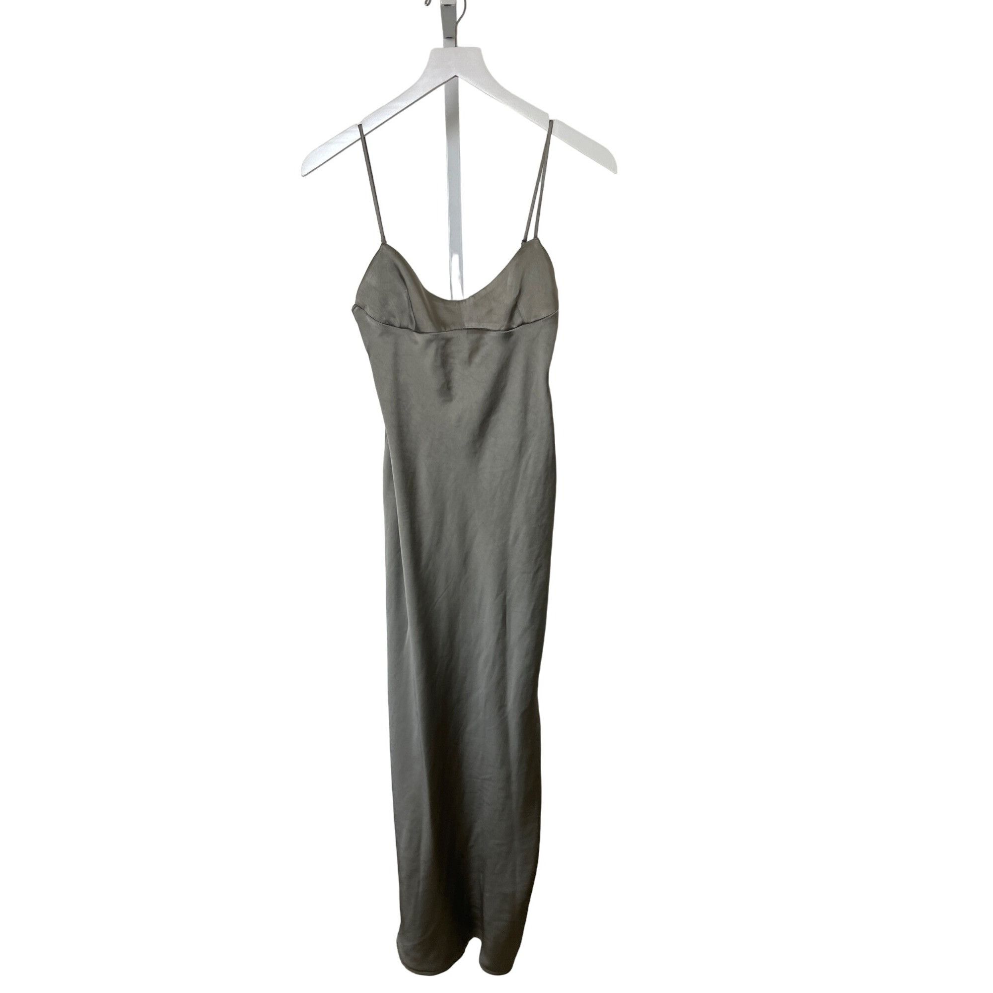 Zara Zara Champagne Midi Slip Dress Size S / US 4 / IT 40 - 8 Thumbnail