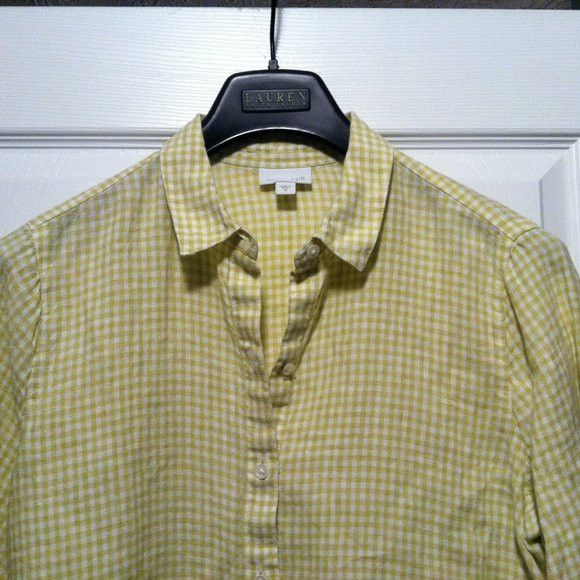 J. Jill J.JILL WOMEN'S PRE-OWNED 100%LINEN CASUAL SHIRT SIZE: M Size M / US 6-8 / IT 42-44 - 2 Thumbnail