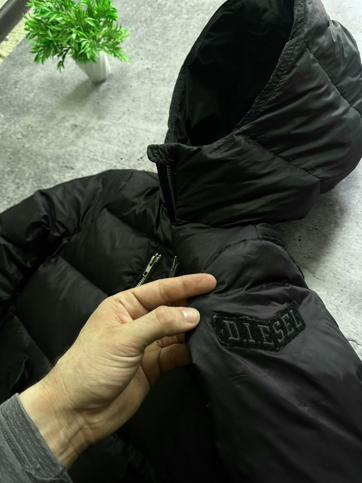 Diesel Vintage Diesel Y2K Nylon Down Puffer Coat Winter Jacket Size XS / US 0-2 / IT 36-38 - 4 Thumbnail