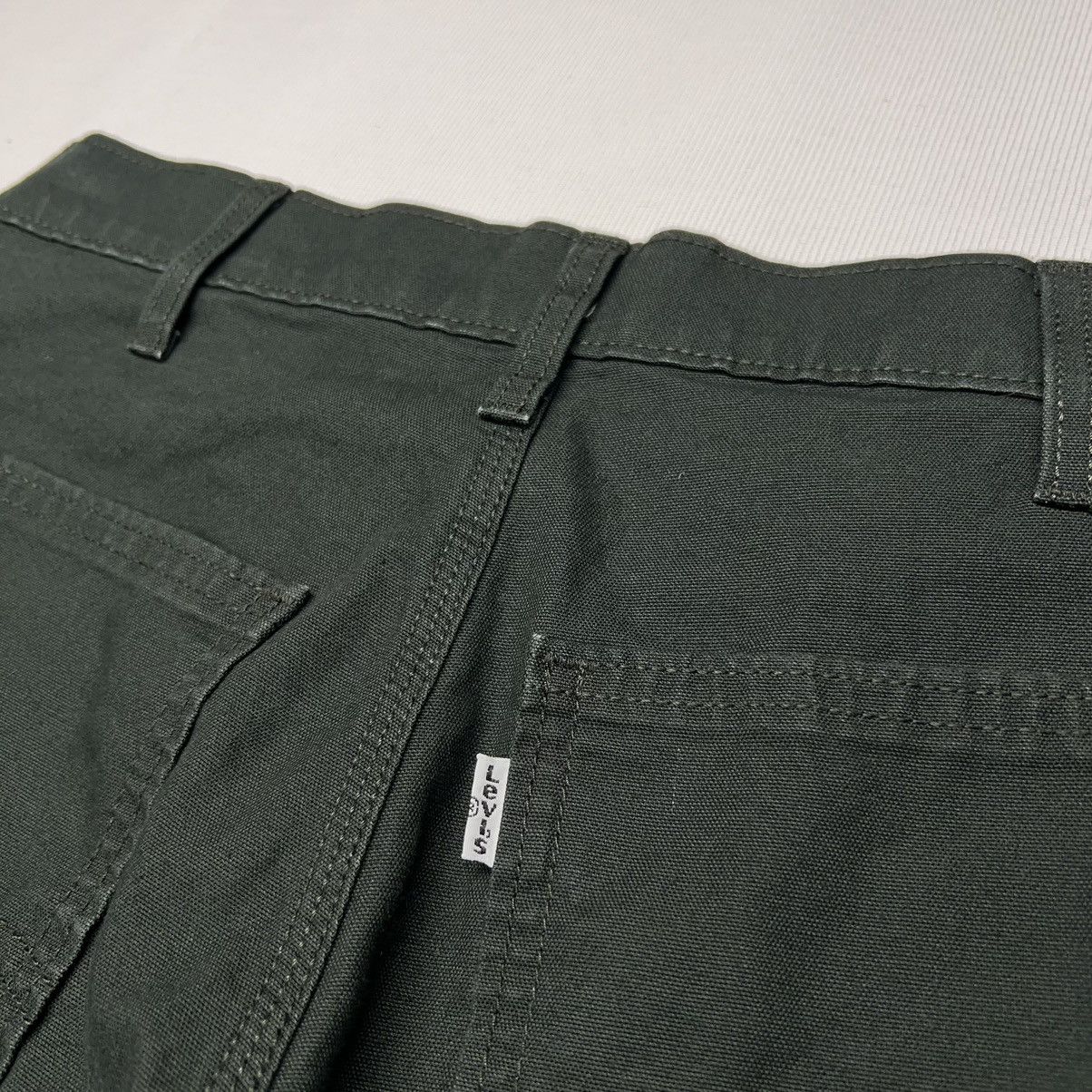 Levi's Levis Shorts Green Carpenter Chino Canvas Straight Workwear Size US 30 / EU 46 - 11 Thumbnail