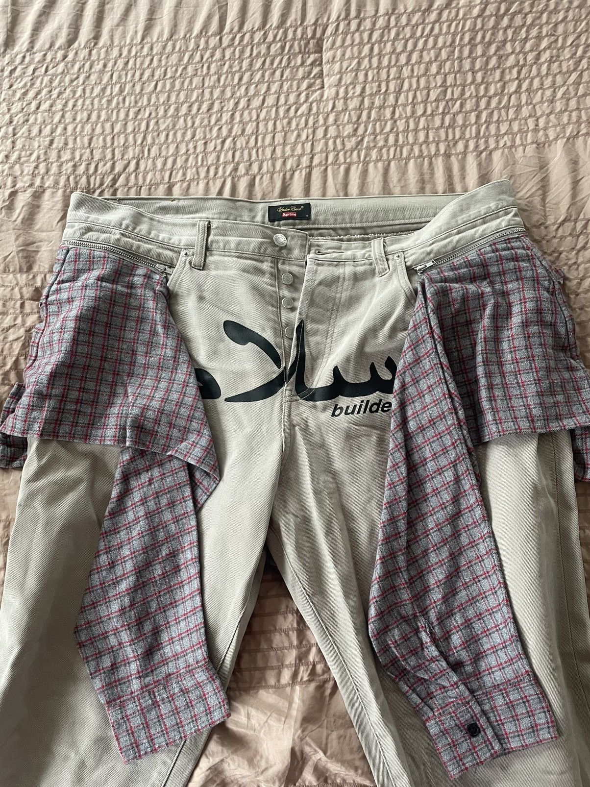 Supreme Velvet Checkerboard trouser fw20