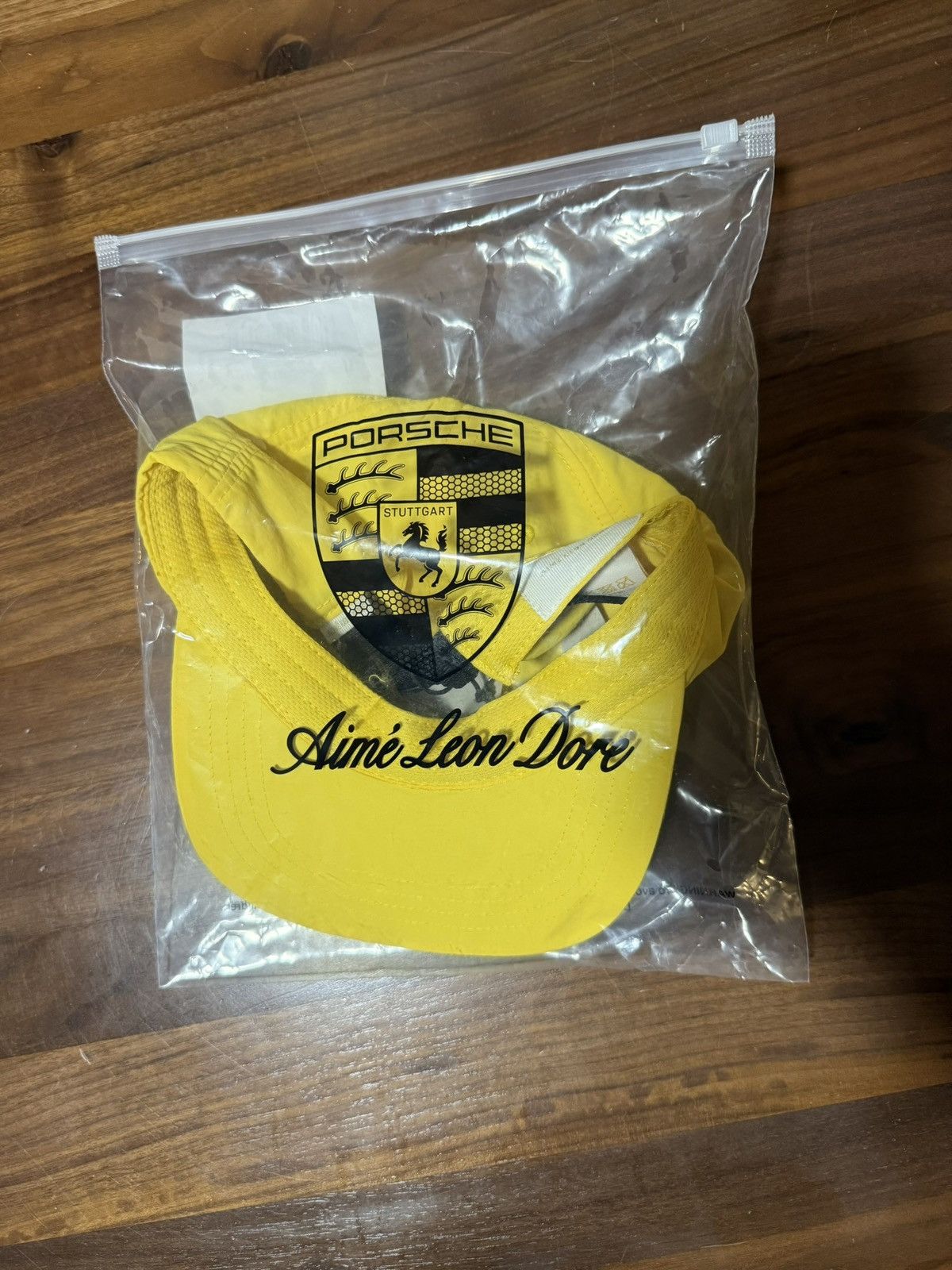 Aime Leon Dore × Porsche Design Aime Leon Dore ALD / Porsche Nylon Logo Hat Aspen Gold Size ONE SIZE - 10 Thumbnail