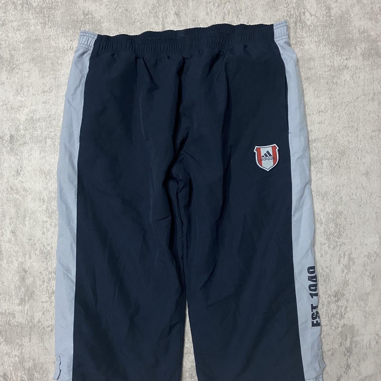 Adidas Navy and grey Adidas track pants sportswear Size US 36 / EU 52 - 1 Thumbnail