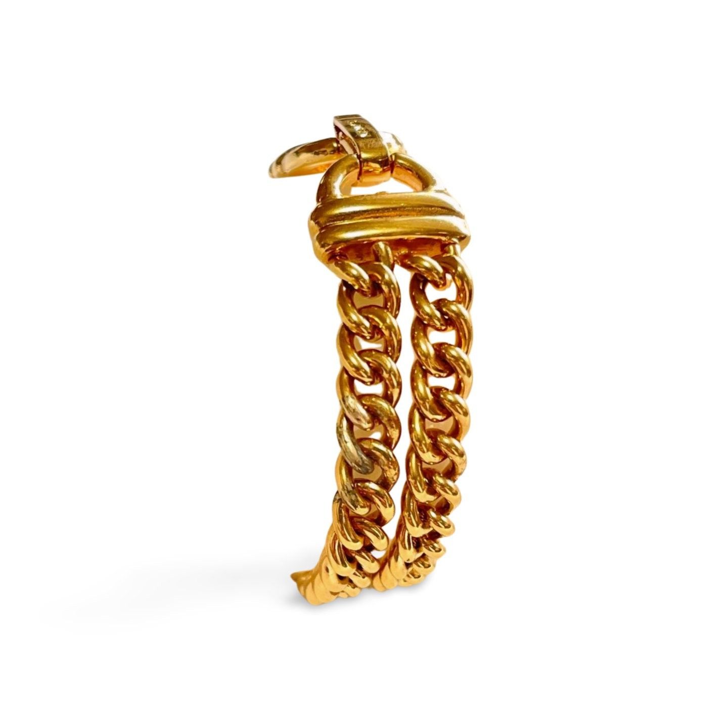 Lanvin Vintage Lanvin double golden chain bracelet with gunmetalic Size ONE SIZE - 9 Thumbnail